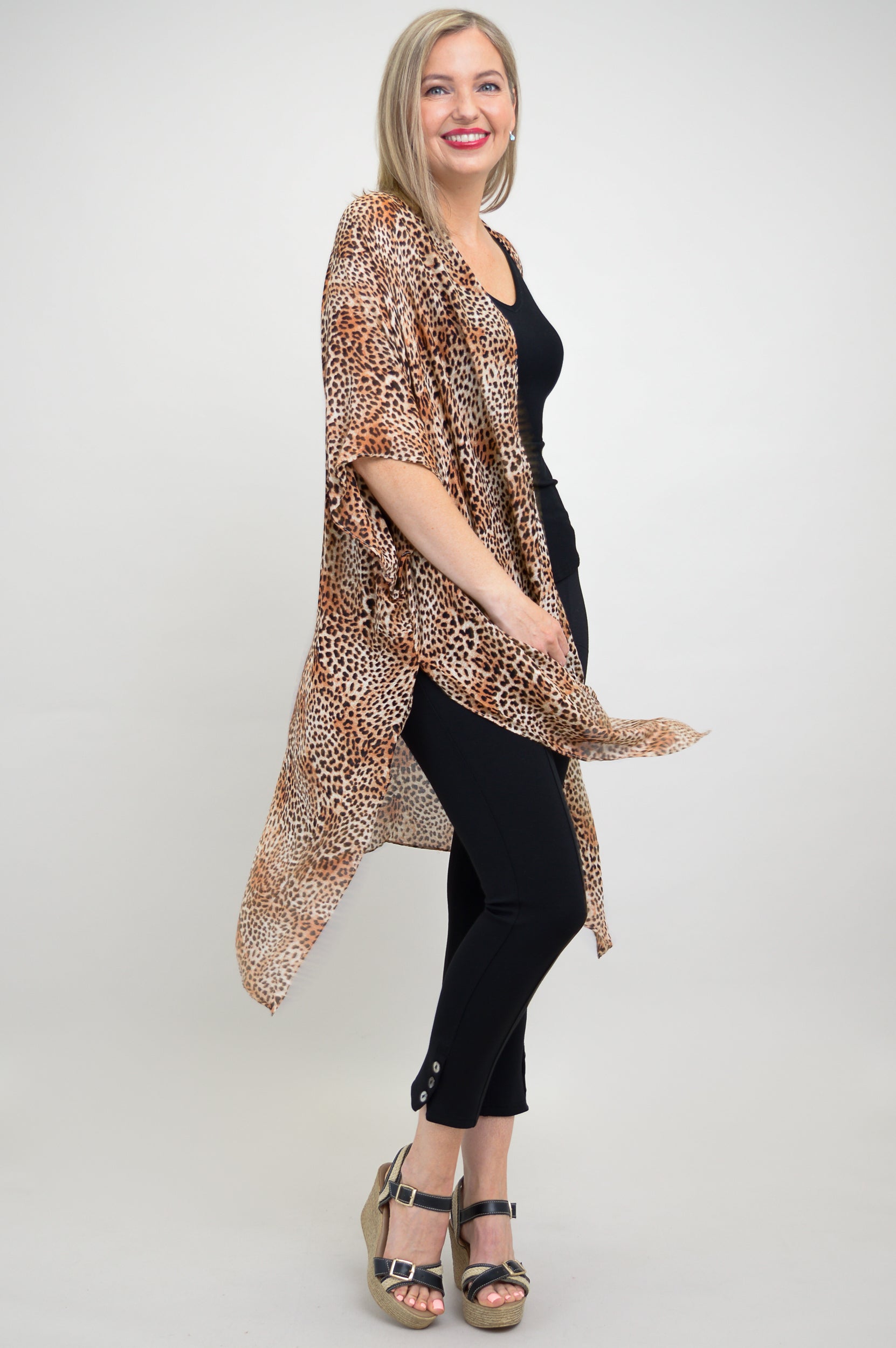 Darcy Gold Jungle Print One Size Women's Dress - Perfect for Tropical Vacations, Beach Parties & Summer Outings