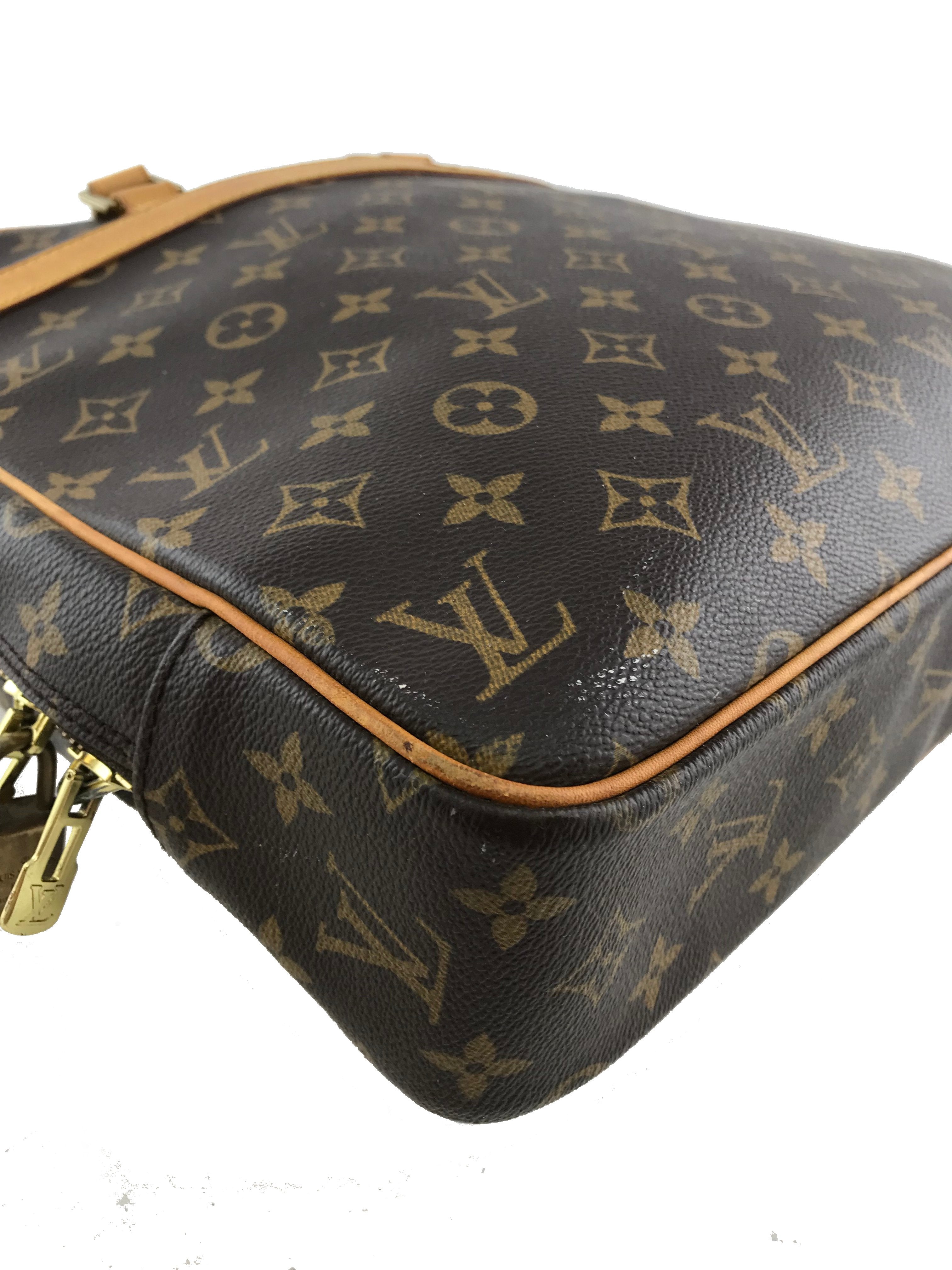 Authentic Louis Vuitton Monogram Canvas Business Briefcase - Luxury Leather Portfolio for Men | Perfect for Office, Travel & Executive Meetings