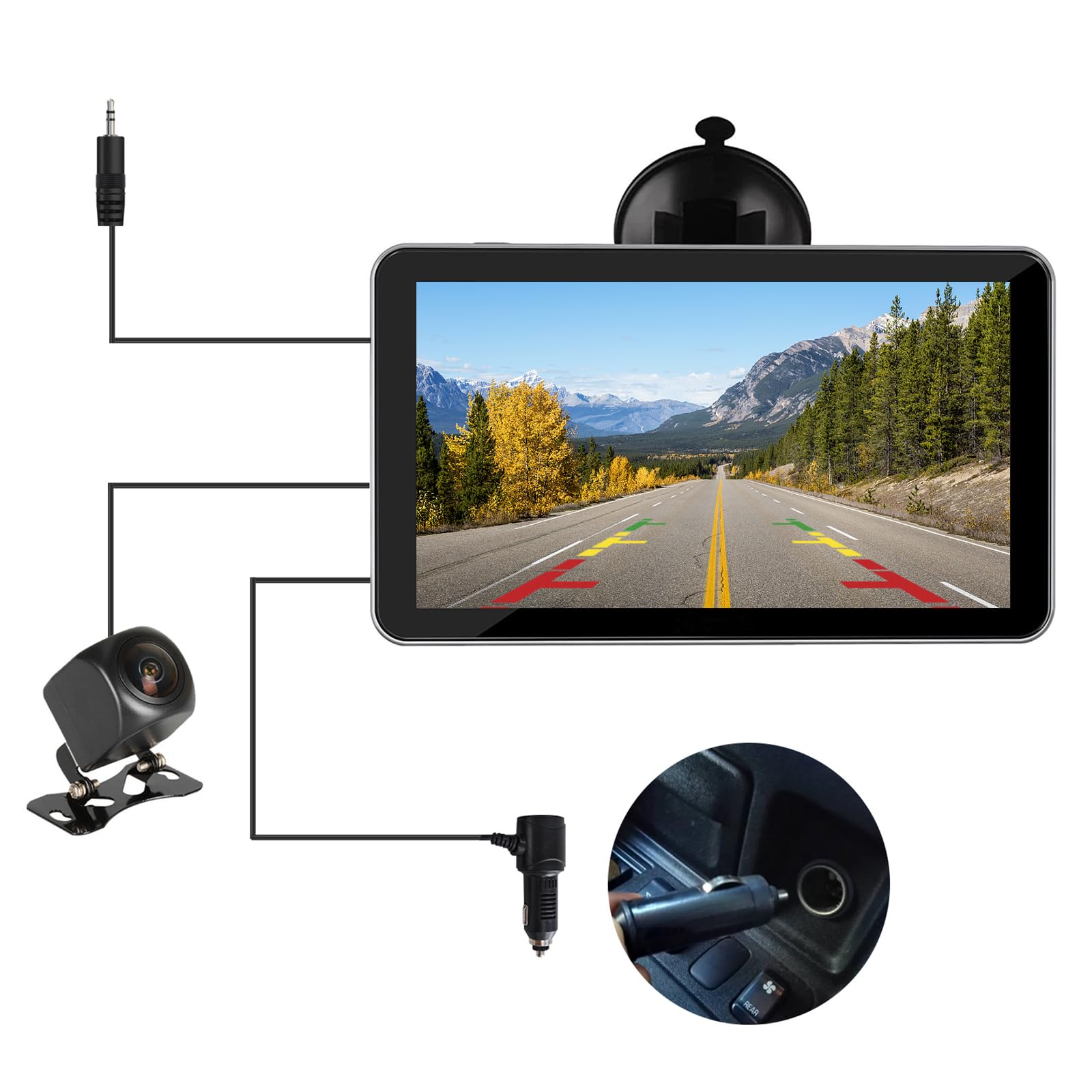 B-Qtech 7 Inch Double Din Car Stereo with Apple CarPlay & Android Auto - Wireless Touch Screen Car Radio Receiver with Backup Camera, Bluetooth, GPS, FM, AUX & Mirror Link | Perfect for Road Trips, Commuting & Hands-Free Driving