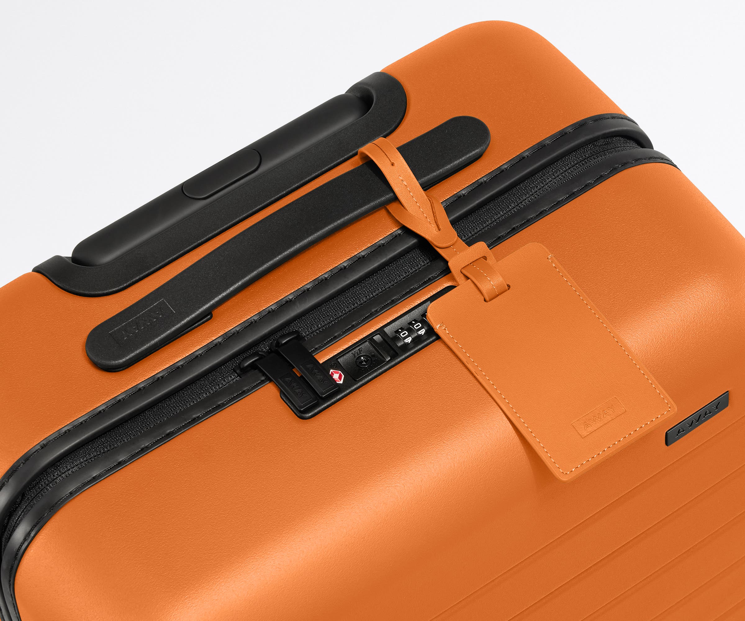 Stylish Sorbet Orange Luggage Tag - Durable Travel Accessory for Suitcases, Backpacks & Carry-Ons - Perfect for Airports, Vacations & Business Trips