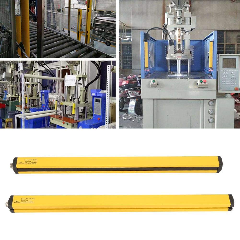 Walfront 525mm Light Curtain Sensor - 12 Beams Safety Light Screen Grating Device, DC24V BEM1240-30NB for Industrial Machine Guarding & Automated Production Line Safety