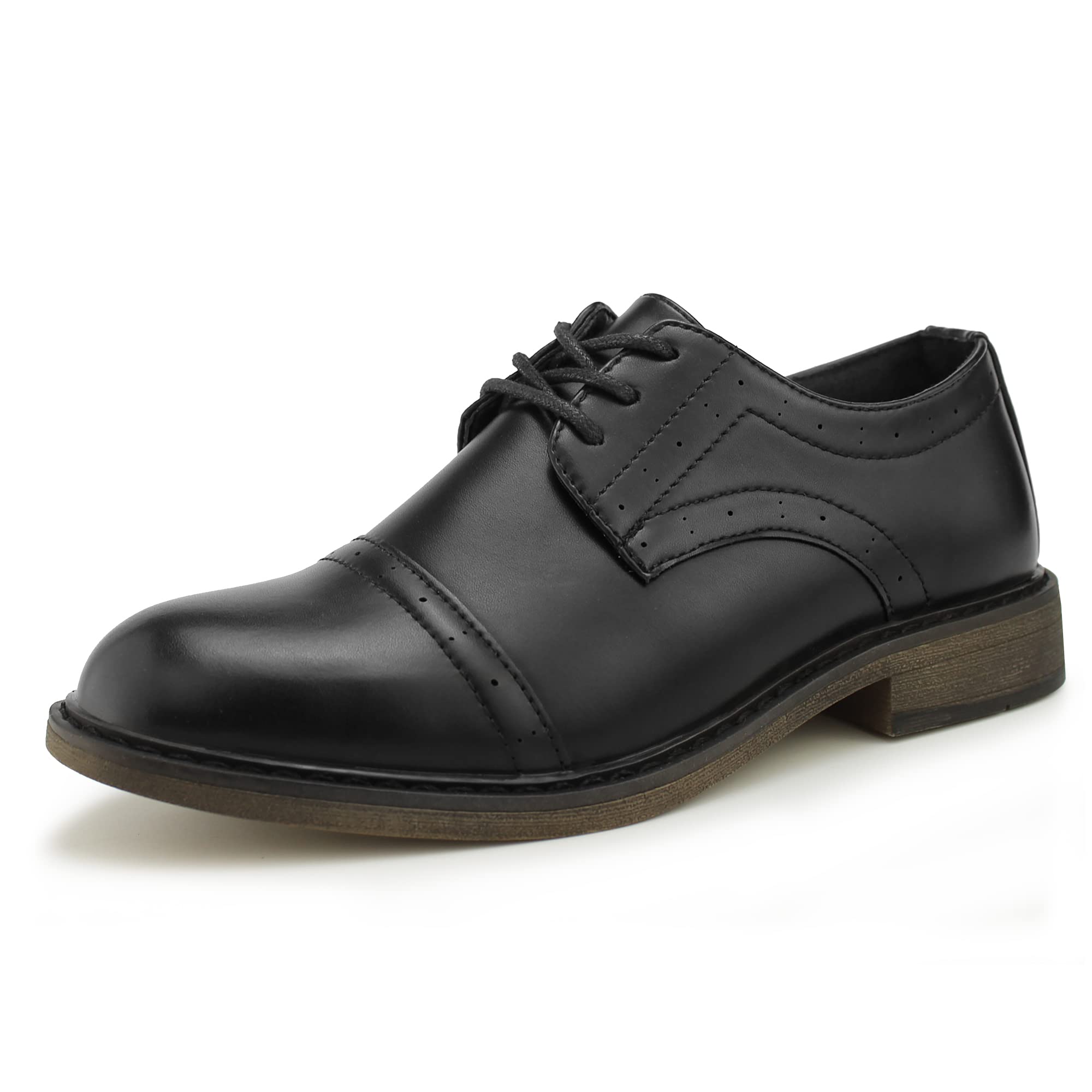 Hawkwell Boys Wingtip Dress Shoes for Kids - Classic Formal Oxfords for Little Kid, Big Kid & Youth - Perfect for Weddings, School Events & Special Occasions