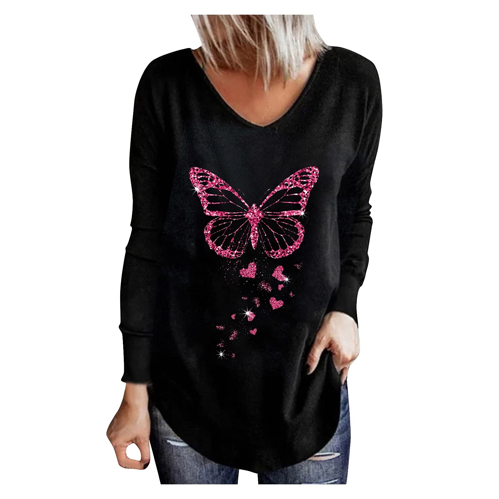 Trendy Women's Long Sleeve Tunic Tops 2022 - Casual Loose Blouses for Leggings & Summer Outfits | Perfect for Going Out, Office Wear & Everyday Comfort