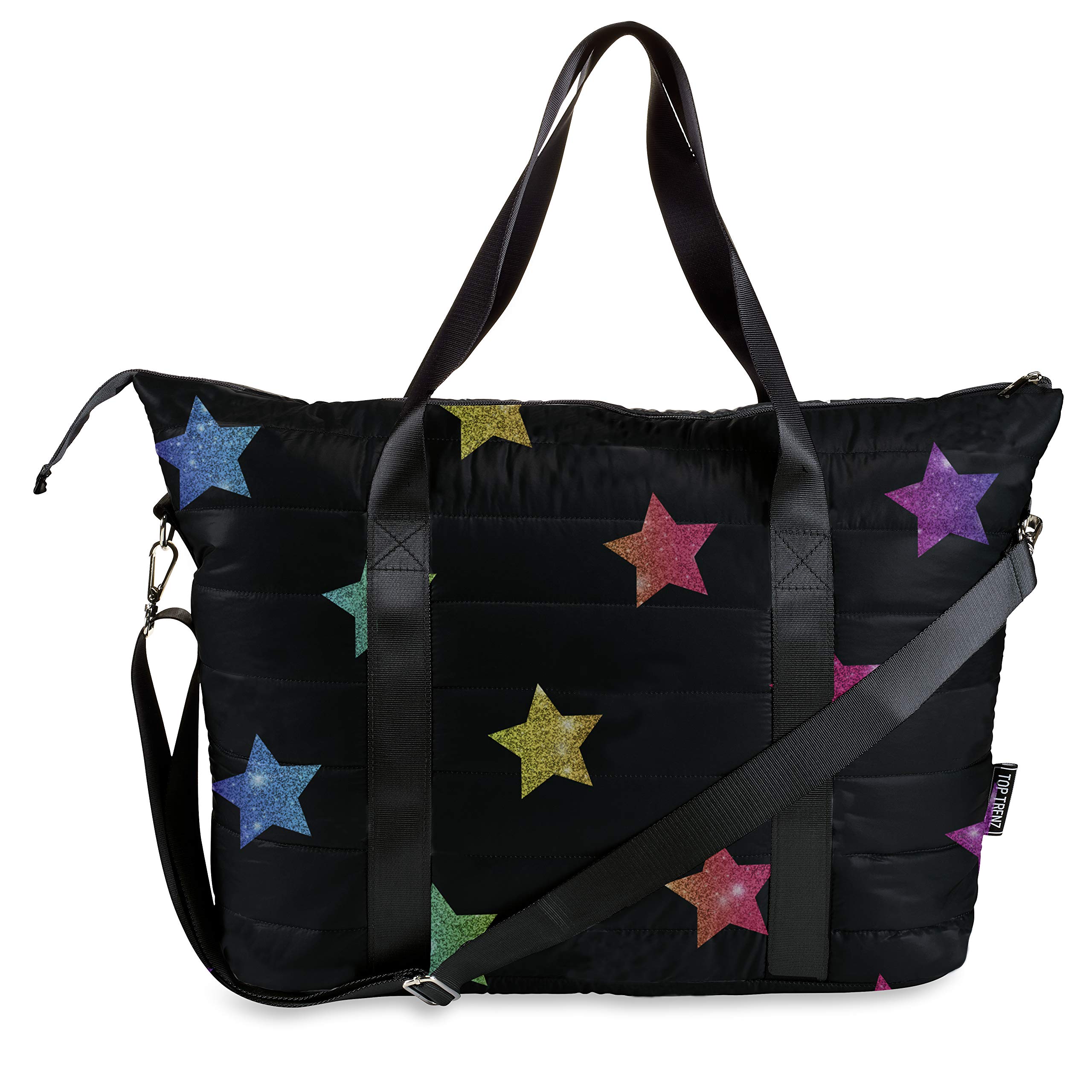 TOP TRENZ Puffer Tote Bag - Stylish Weekender Bag for Women, Perfect Overnight Travel Bag for Work, School & Gym - Water-Resistant Carryall for Business Trips, Weekend Getaways & College Campus Life