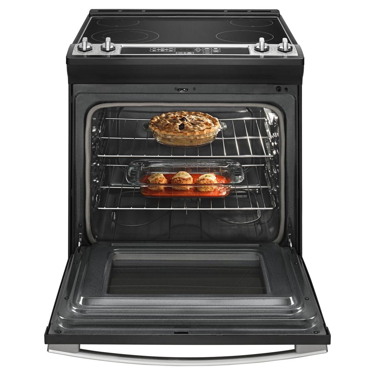 Amana 30-Inch Slide-In Electric Range YAES6603SFS - Stainless Steel, 5.3 cu. ft. Oven, Convection Bake - Perfect for Home Kitchens & Small Restaurants