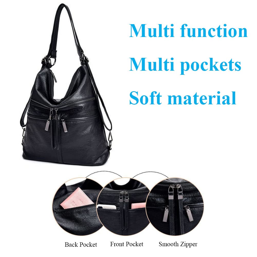 Stylish Multi-Pocket Hobo Shoulder Bag for Women - Soft Minimalist Purse & Crossbody Handbag | Perfect for Work, Travel & Everyday Use