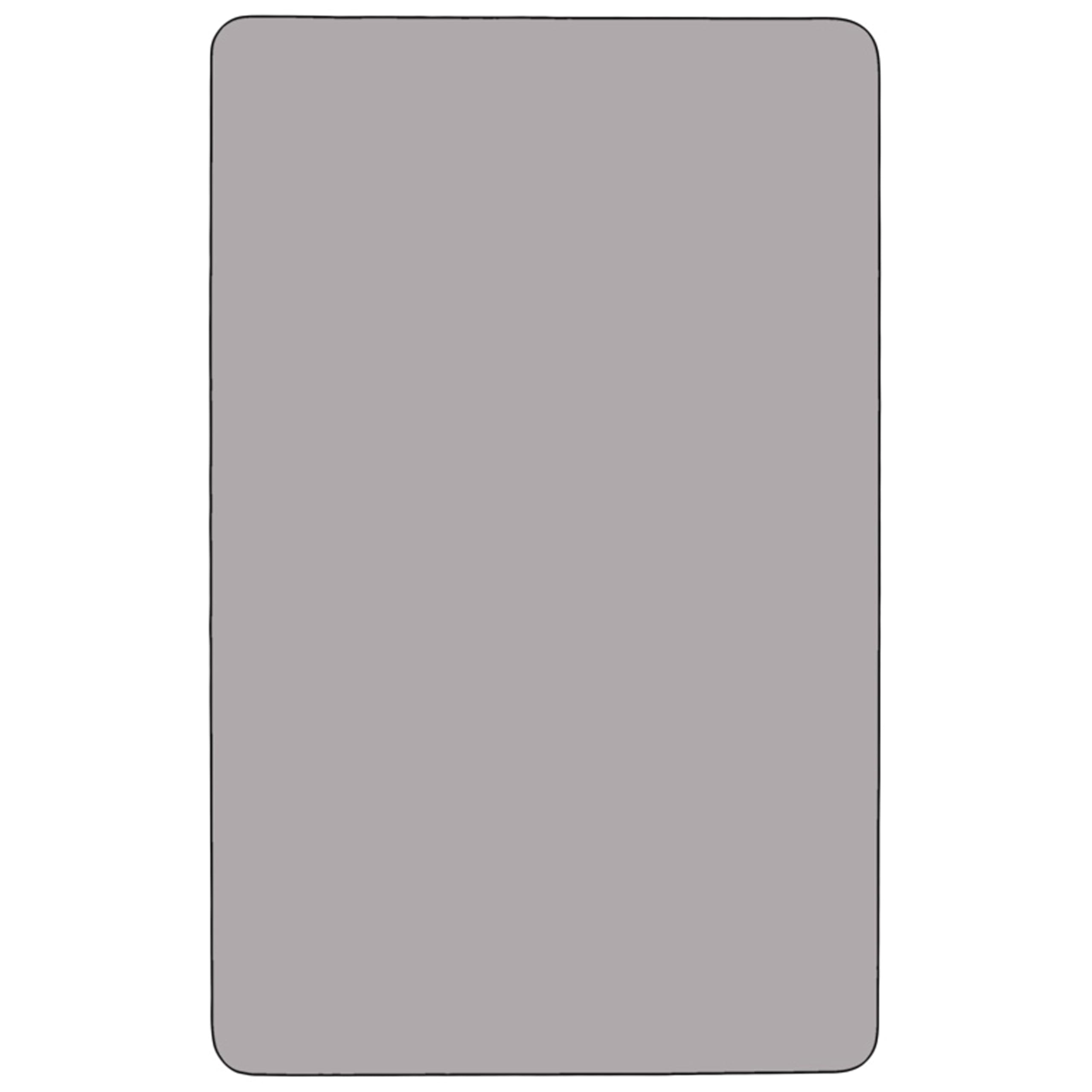 EMMA + OLIVER 36x72 Inch Grey Thermal Laminate Preschool Activity Table - Durable Kids Learning Table for Classroom, Daycare & Homeschool Use