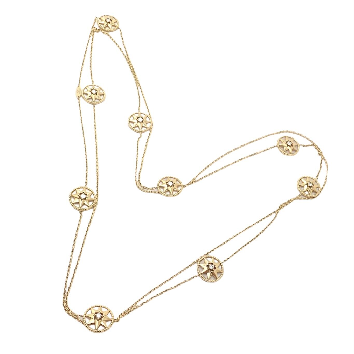 Christian Dior 18k Gold Rose de Vents Mother of Pearl Diamond 42