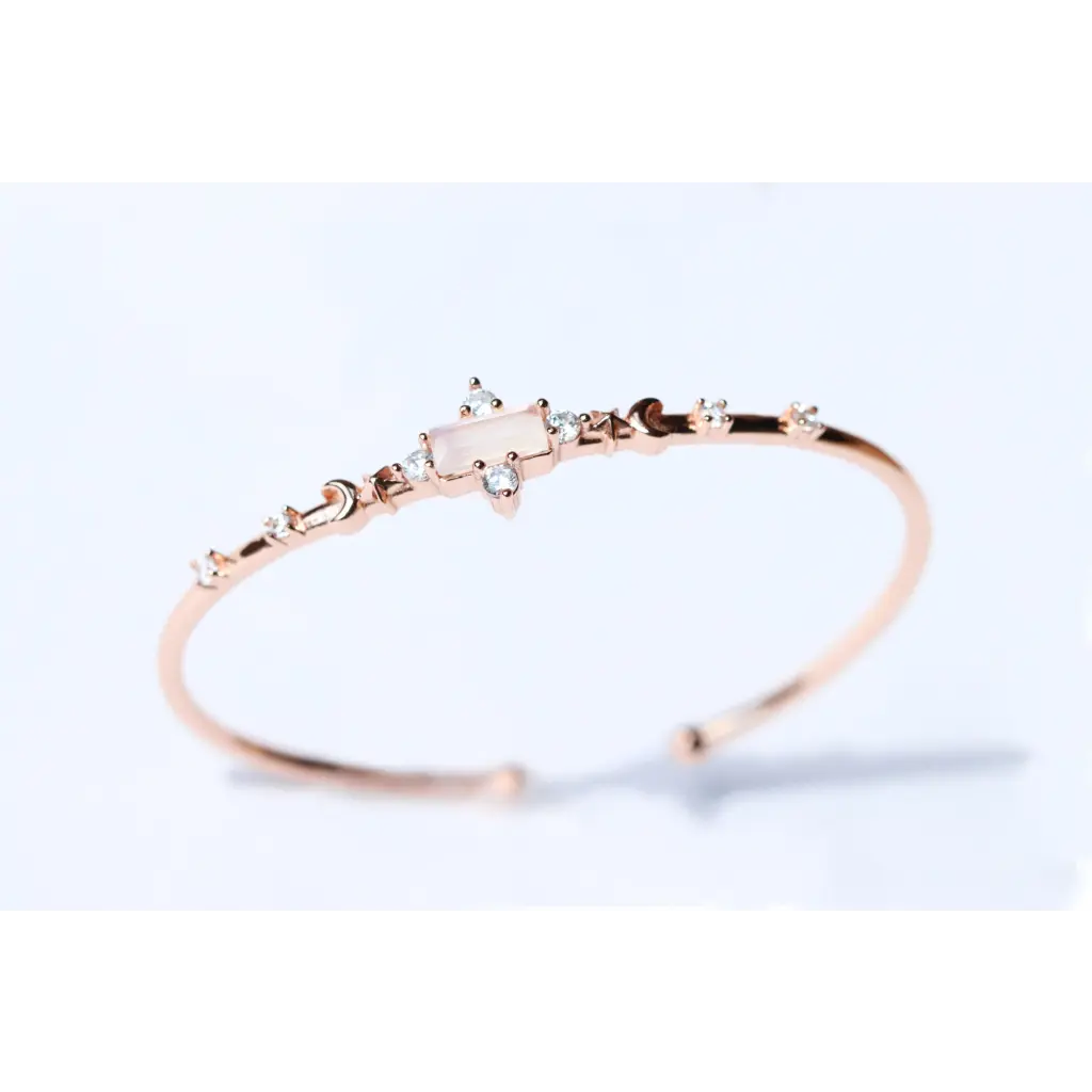 Kyla Bangles Rose Gold Stackable Bracelets for Women - Elegant Fashion Jewelry for Parties, Weddings & Everyday Wear