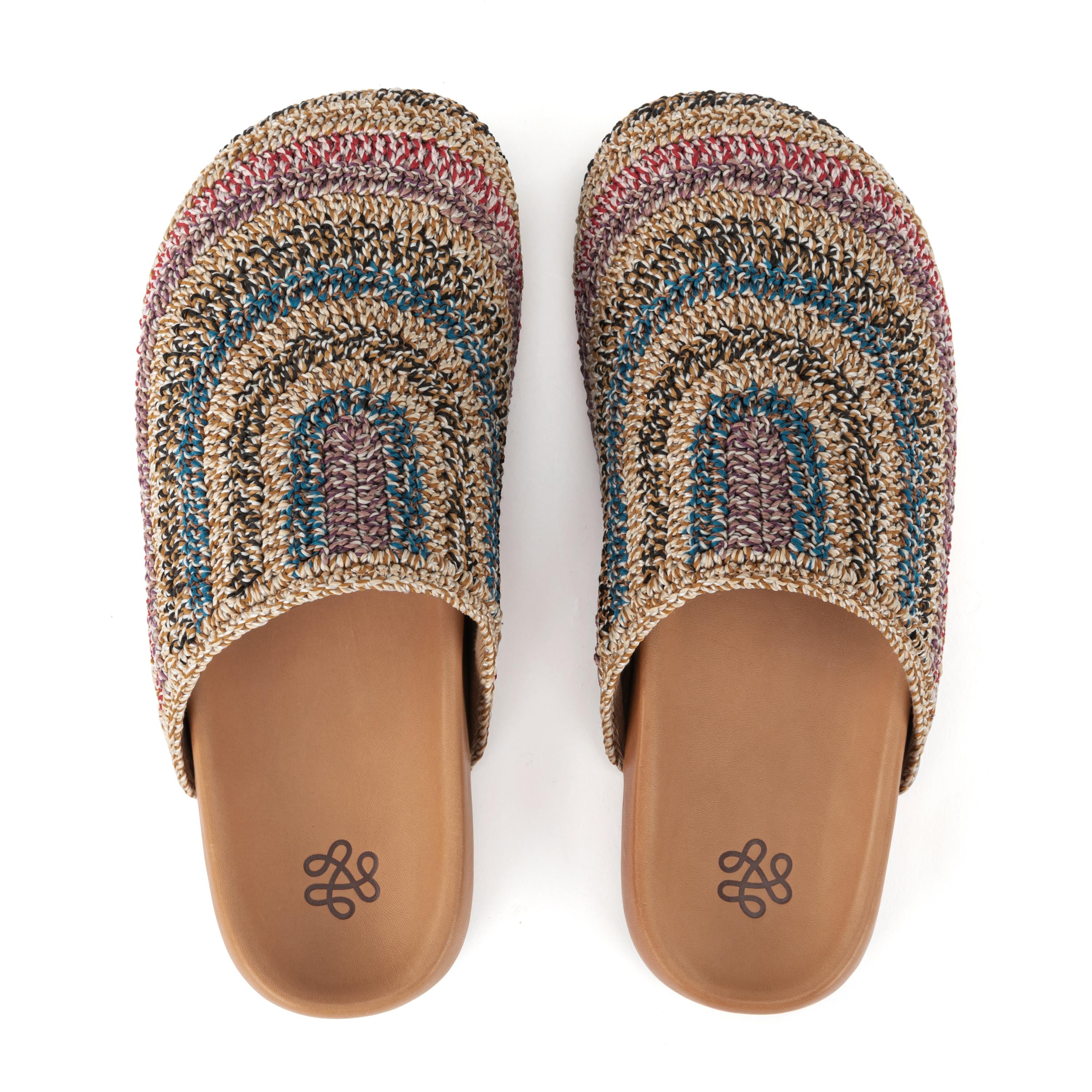 Bolinas Crochet Clogs for Women - Comfortable Handmade Summer Slide Sandals with Arch Support - Perfect for Beach, Pool, and Casual Outings