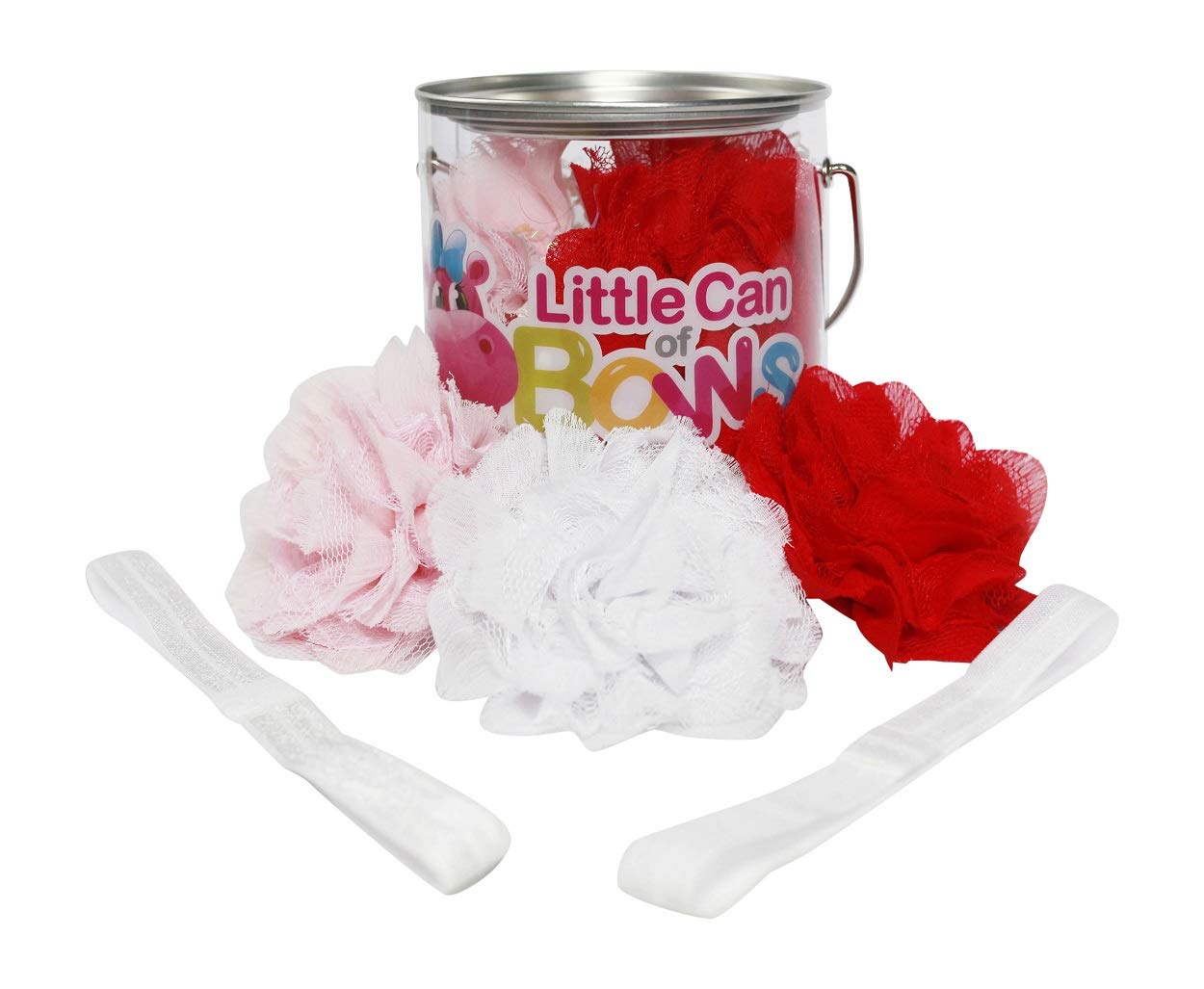 Little Can of Bows - Baby Girls Hair Accessories Set with Hairbands & Hair Bows (Elizabeth Collection) - Perfect for Parties, Photos & Everyday Wear