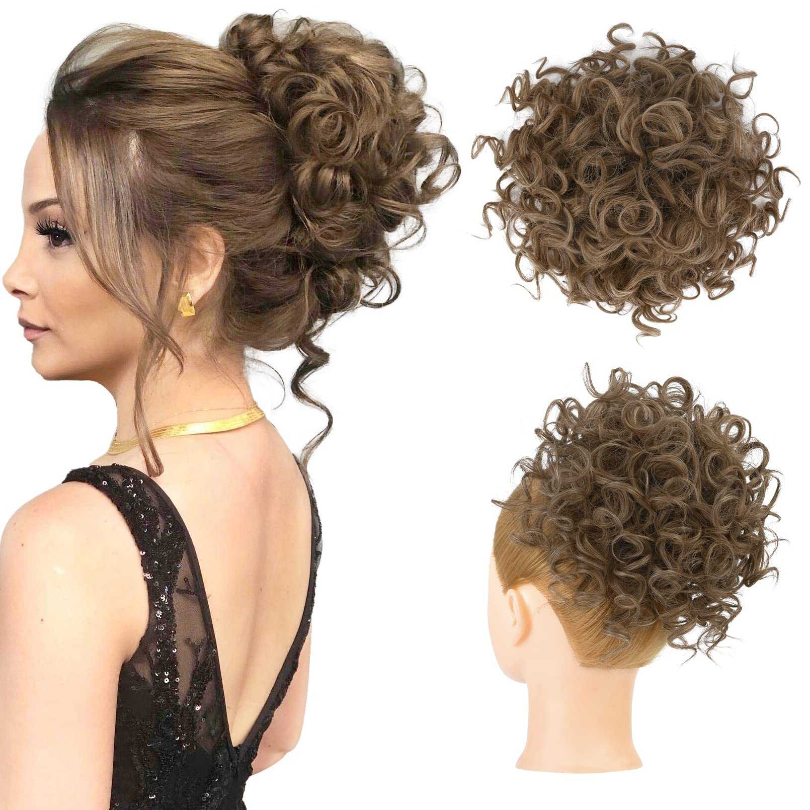 Messy Bun Hair Piece - Stretchy Elastic Drawstring Ponytail Holder for Women | Perfect for Workouts, Yoga, and Everyday Hairstyles