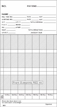 TCS (1000 Count) Time Cards - 7 Days Across, 3-3/4