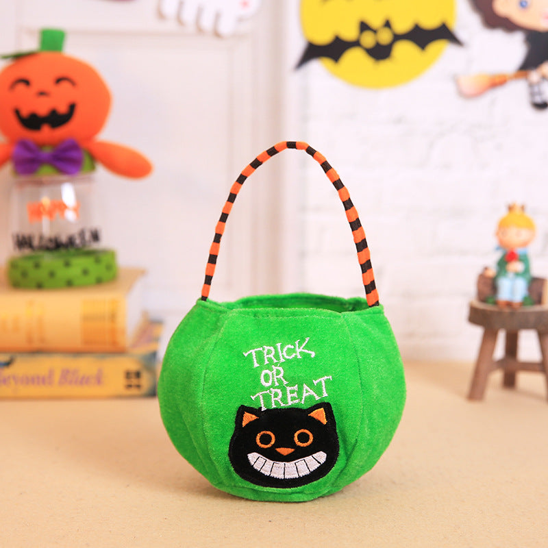 Halloween Pumpkin Tote Bag - Reusable Grocery Shopping Bag for Trick or Treat, Fall Festival & Seasonal Decor