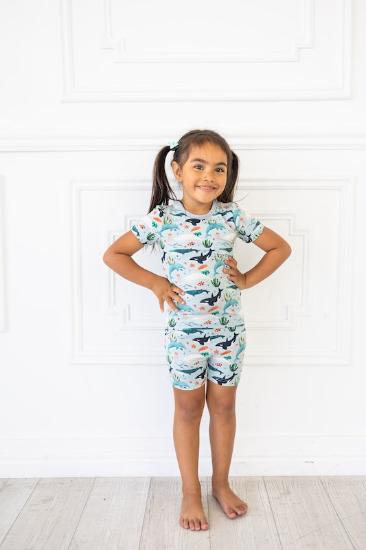 Fintastic Friends Short Set for Kids - Cute Matching Outfits for Boys & Girls | Perfect for Summer, Beach, and Family Photos