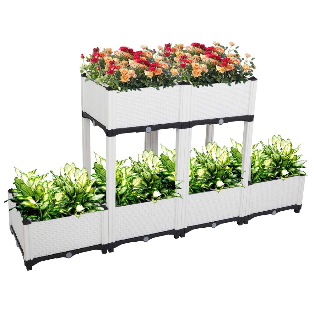 6Pcs White Seed Starter Trays with Free Injection - Perfect for Indoor Gardening, Seed Germination & Plant Propagation