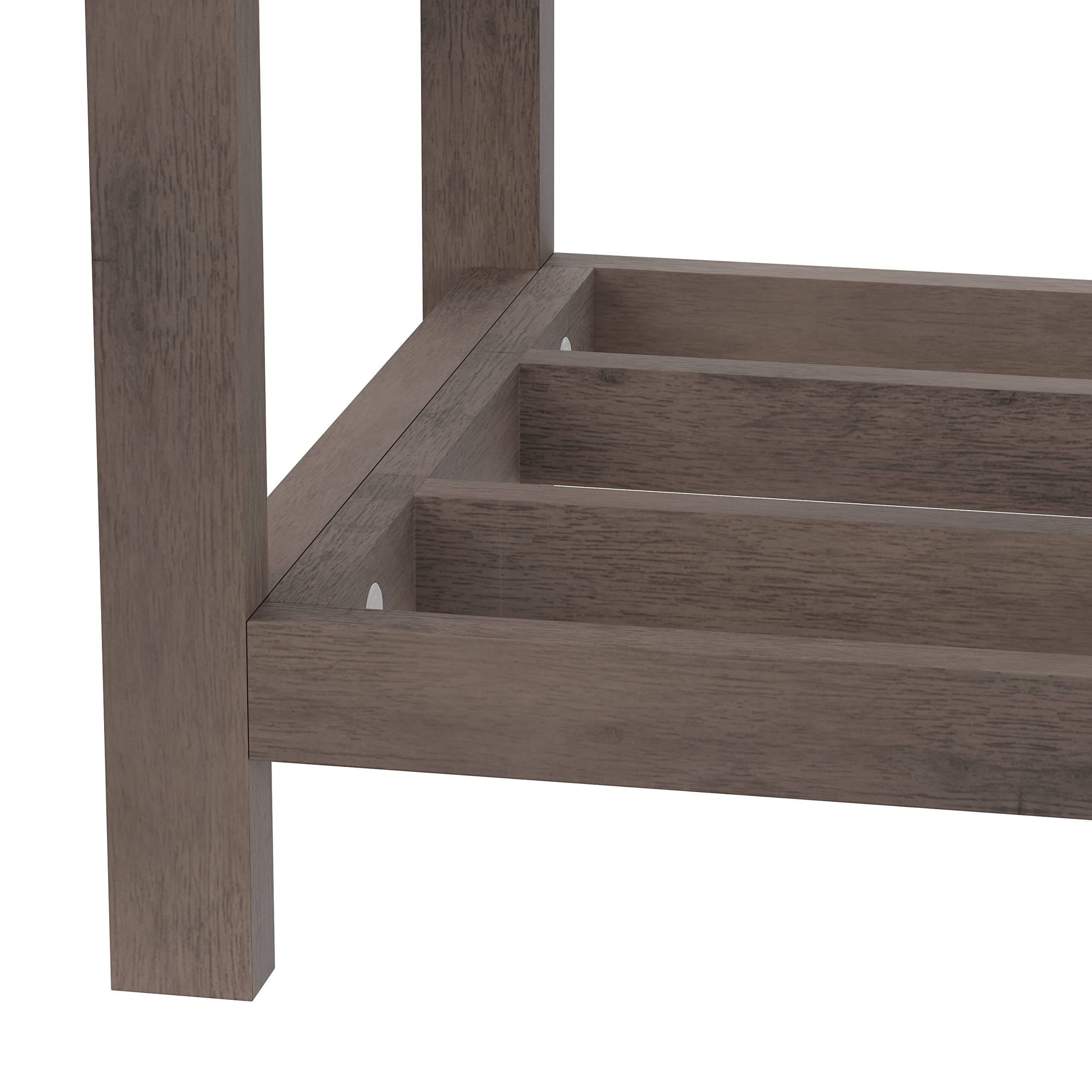 Hillsdale Furniture Amelia Vanity Stool in Antique Gray - Elegant Dressing Table Stool for Bedroom Makeup & Vanity Area, Perfect for Home Decor and Bridal Dressing Room