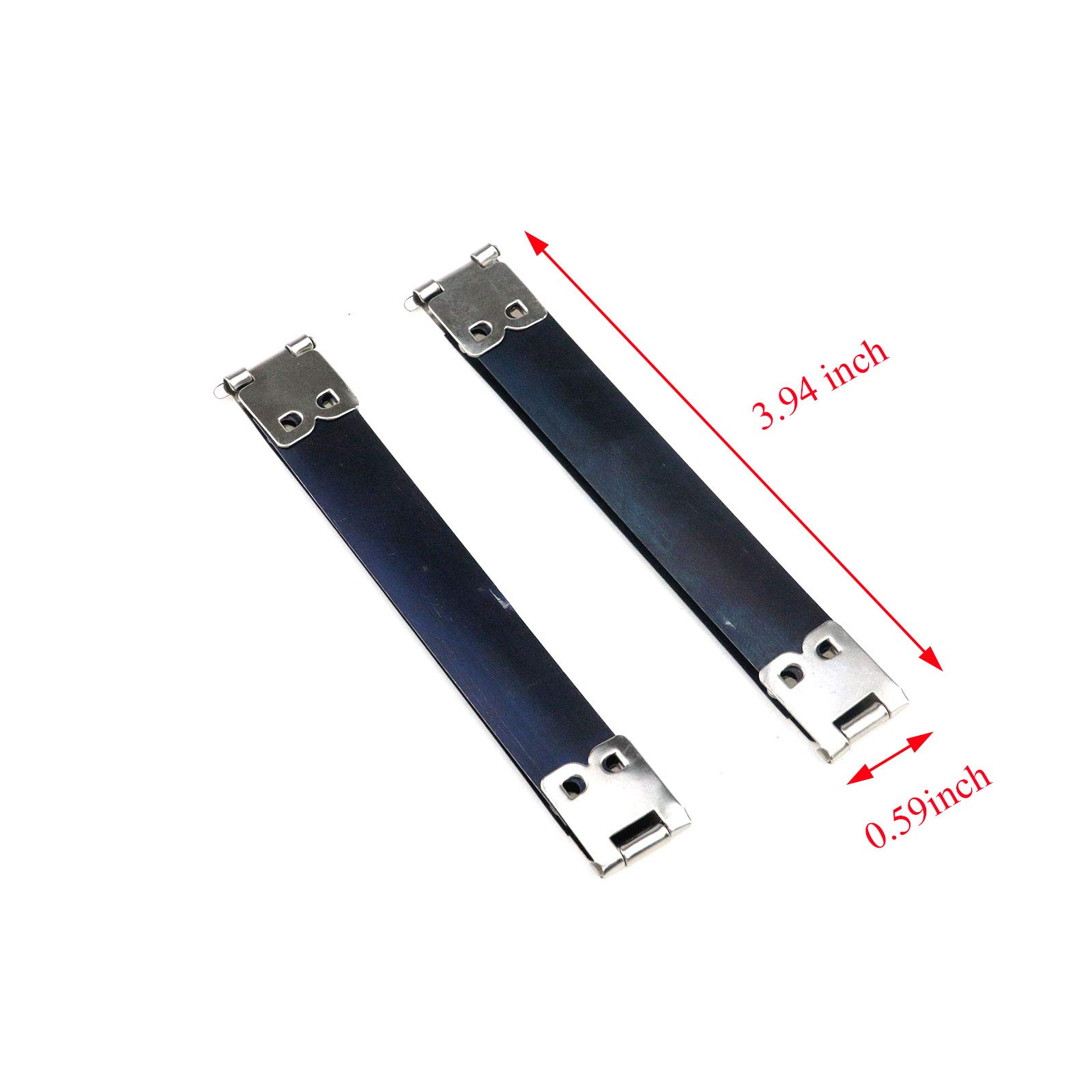 20pcs Metal Internal Flex Frames Kiss Clasp Spring Clip Hooks for Coin Bags, Purses & Wallets - 100mm Long DIY Craft Supplies for Jewelry Making and Leather Accessories