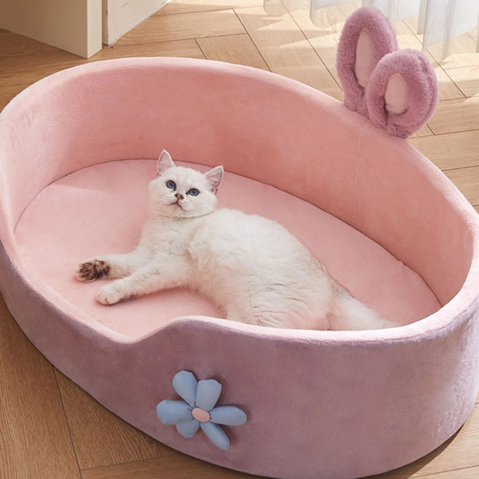 Washable Soft Pet Bed for Dogs & Cats - Comfortable Plush Dog Bed & Cozy Cat Bed for Indoor Use, Crate, or Kennel - Machine Washable & Durable Pet Sleeping Mat