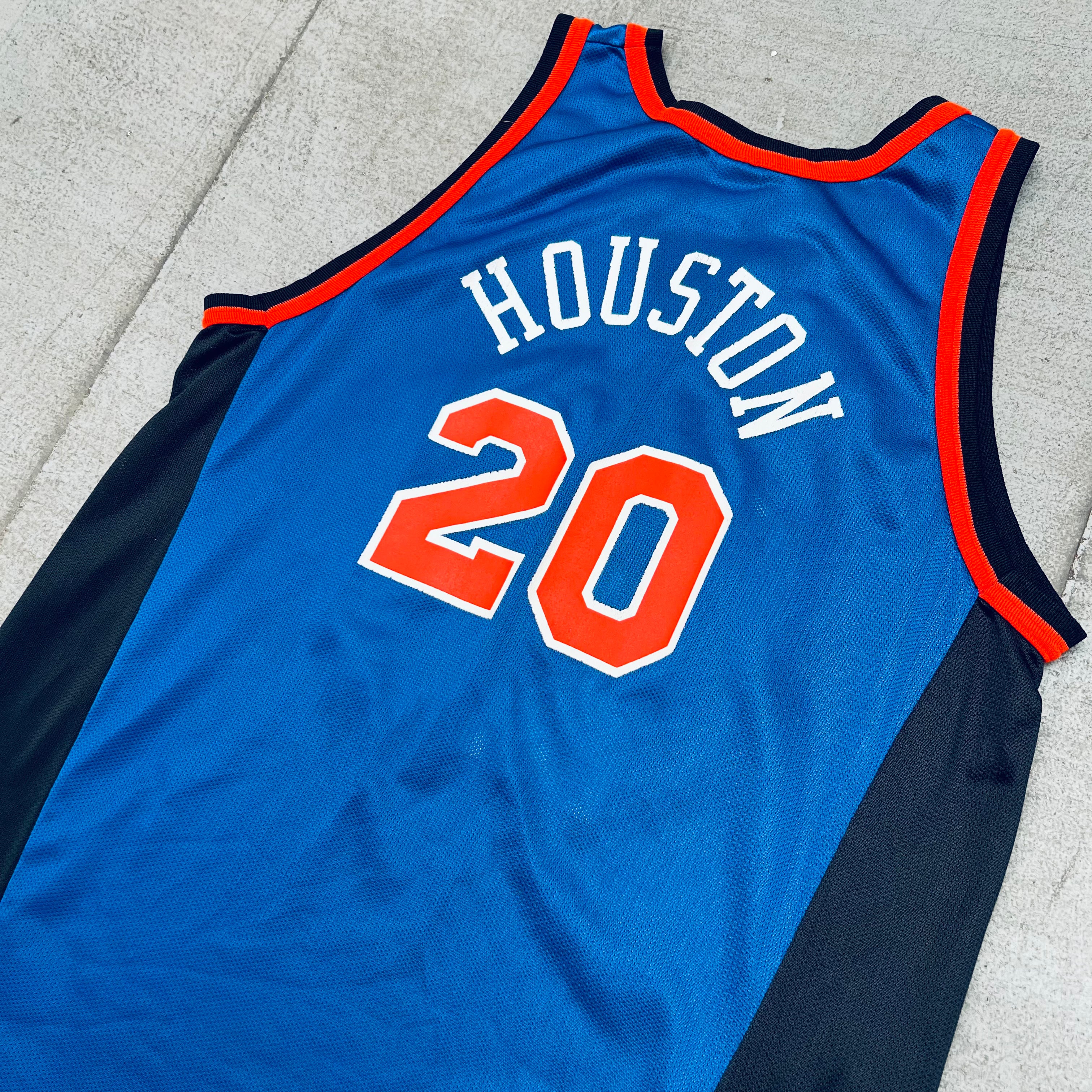 Authentic New York Knicks Allan Houston 1998-99 NBA Championship Replica Jersey - Size L/XL - Perfect for Game Day, Fan Events & Basketball Collectors