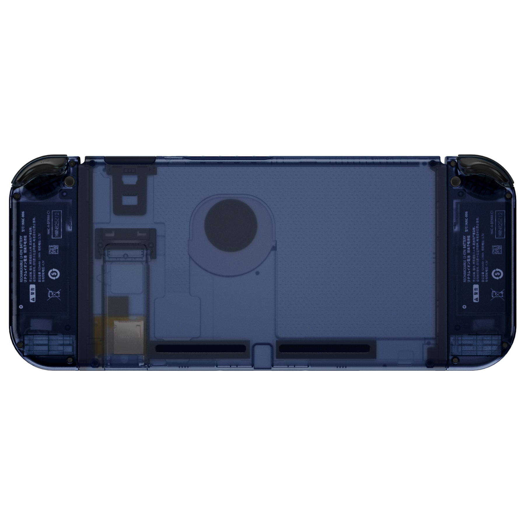 eXtremeRate Clear Deep Ocean Blue Back Plate Replacement Shell for Nintendo Switch & Joy-Con Controllers - Full Set Buttons Included - DIY Customization for Gaming Enthusiasts | Perfect for Console Modding and Controller Upgrades