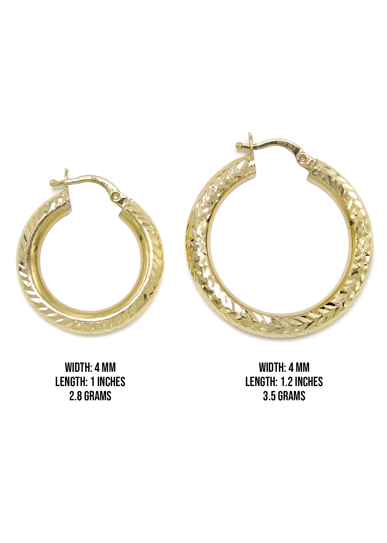 10K Gold Hoop Earrings for Women - Adjustable Size & Customizable Options | Perfect for Everyday Wear, Parties & Special Occasions
