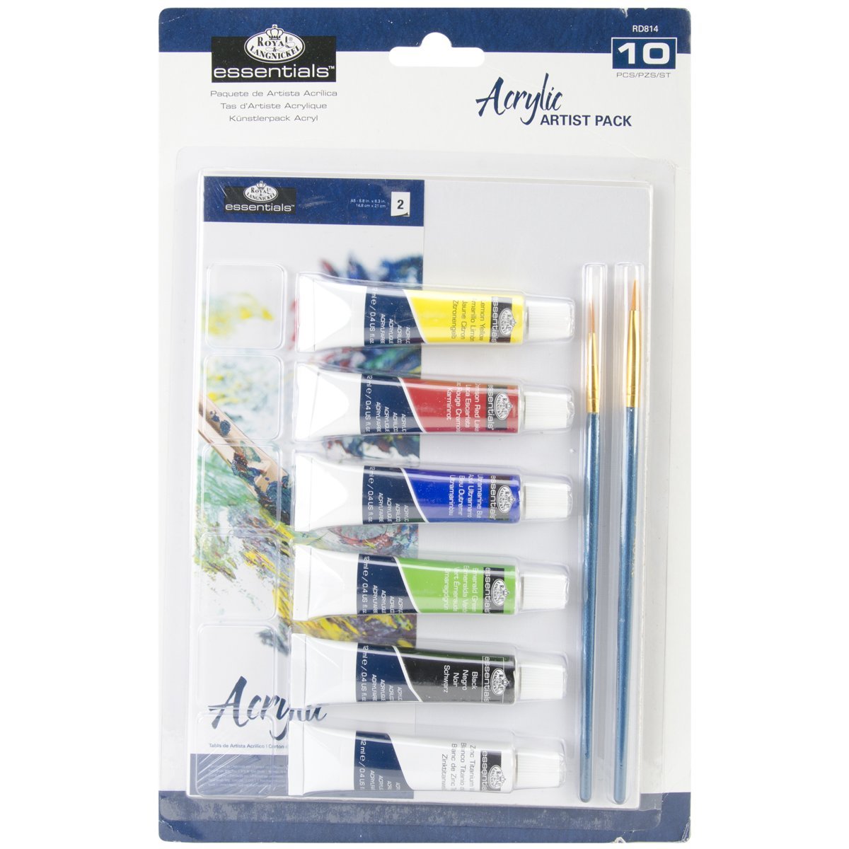 Royal & Langnickel Essentials Acrylic Painting Set - 24-Piece Art Supplies Kit with Brushes, Canvas & Paints for Beginners & Professionals | Perfect for Canvas Painting, DIY Art Projects & Home Decor