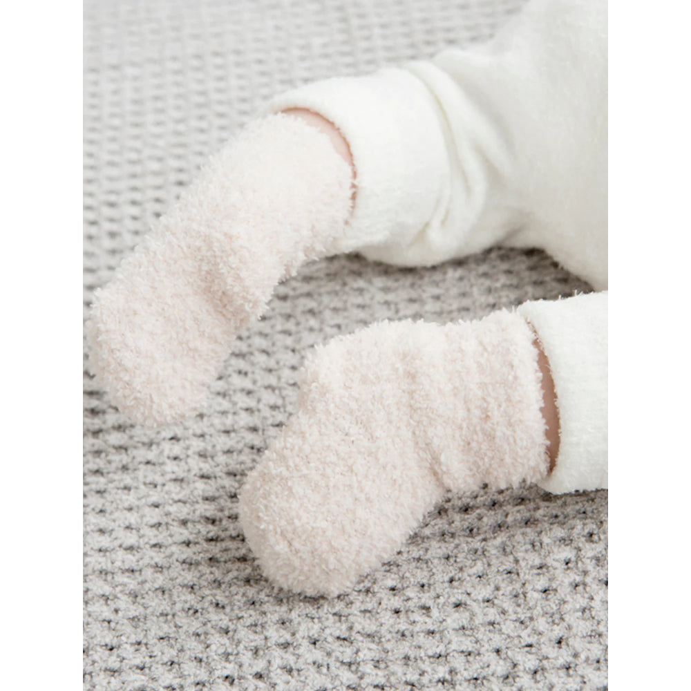 Barefoot Dreams CozyChic® 2-Pair Soft Baby Socks for Newborns & Infants - Warm & Non-Slip - Perfect for Playtime, Nursery & Gift Giving