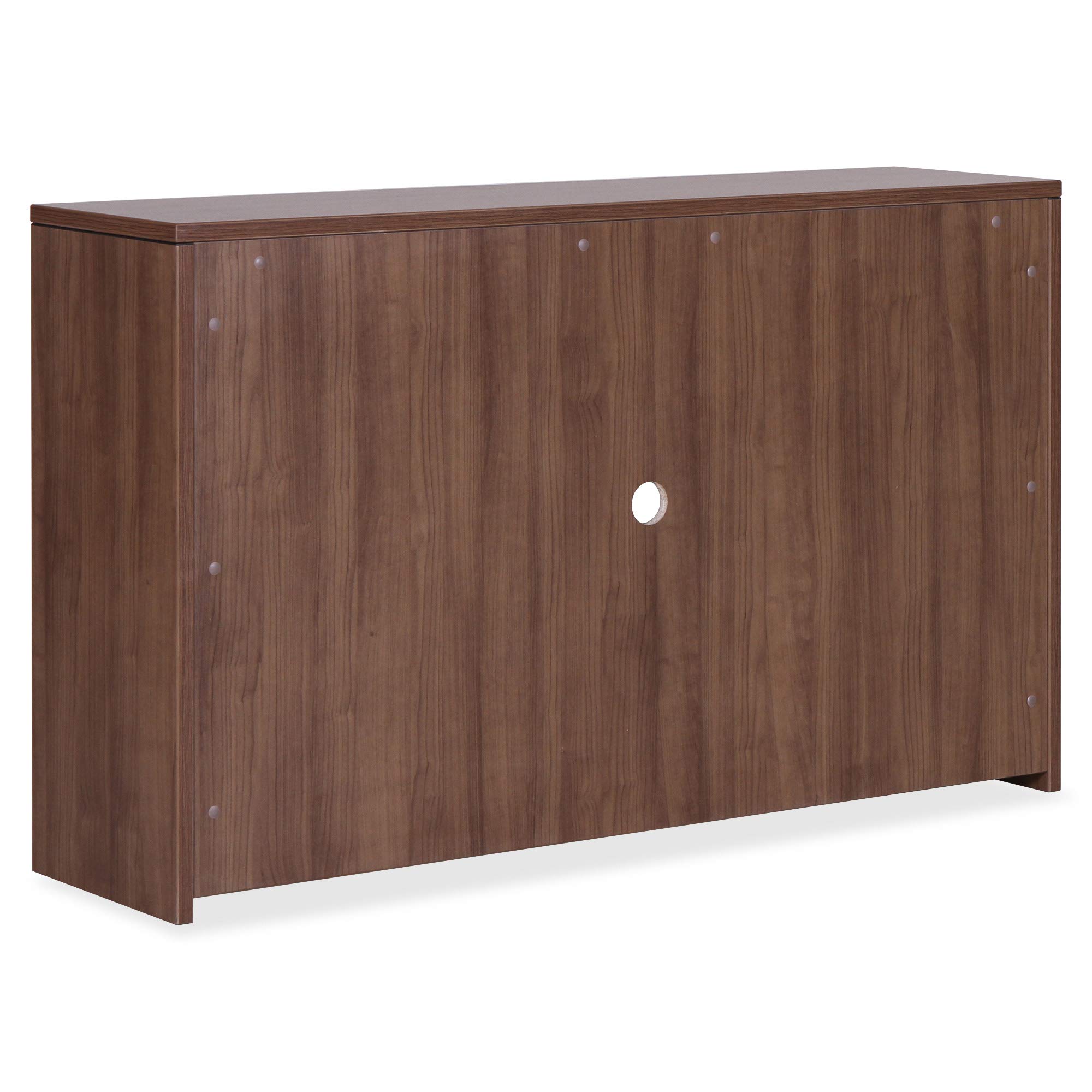 Lorell Essentials Series Walnut 3-Door Storage Hutch - Office & Home Organization Cabinet for Files, Books, and Supplies - Perfect for Workspaces, Living Rooms, and Home Offices