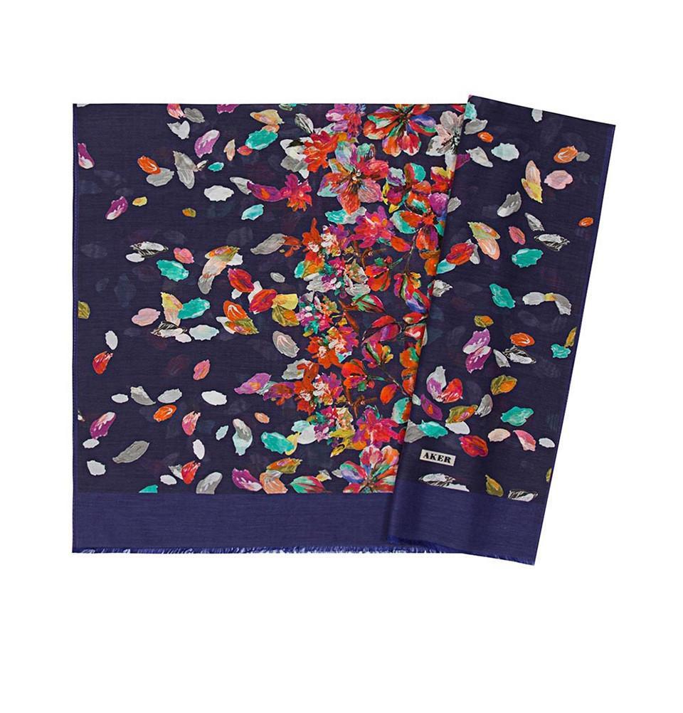 Aker Silk Cotton Patterned Shawl #7312 421 - Lightweight & Stylish Wrap for Women - Perfect for Weddings, Parties, and Evening Outfits