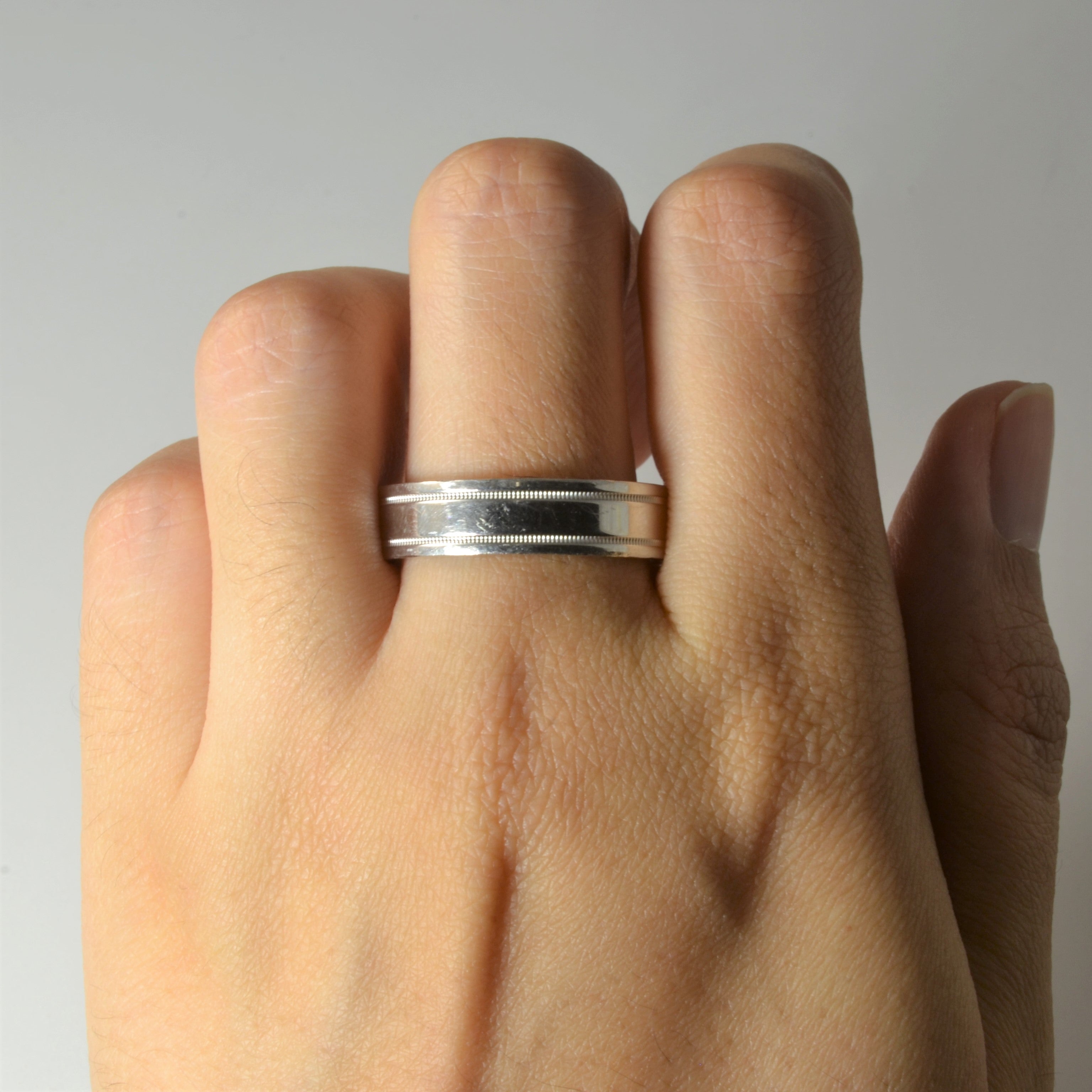 Tiffany & Co. Tiffany Together Milgrain Band Ring in Platinum - Elegant Wedding & Anniversary Jewelry for Couples