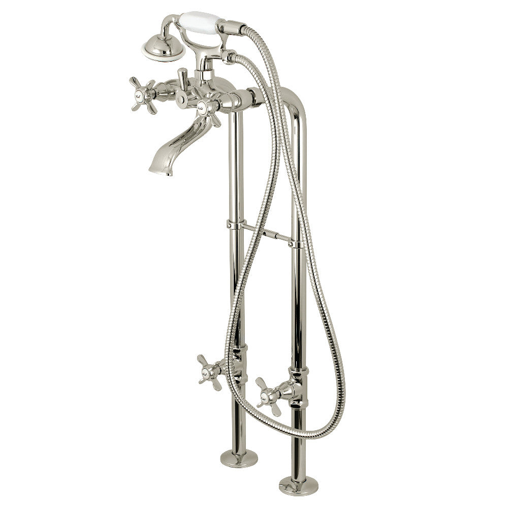 Kingston Brass CCK285K8 Kingston Freestanding Tub Faucet with Supply Line and Stop Valve