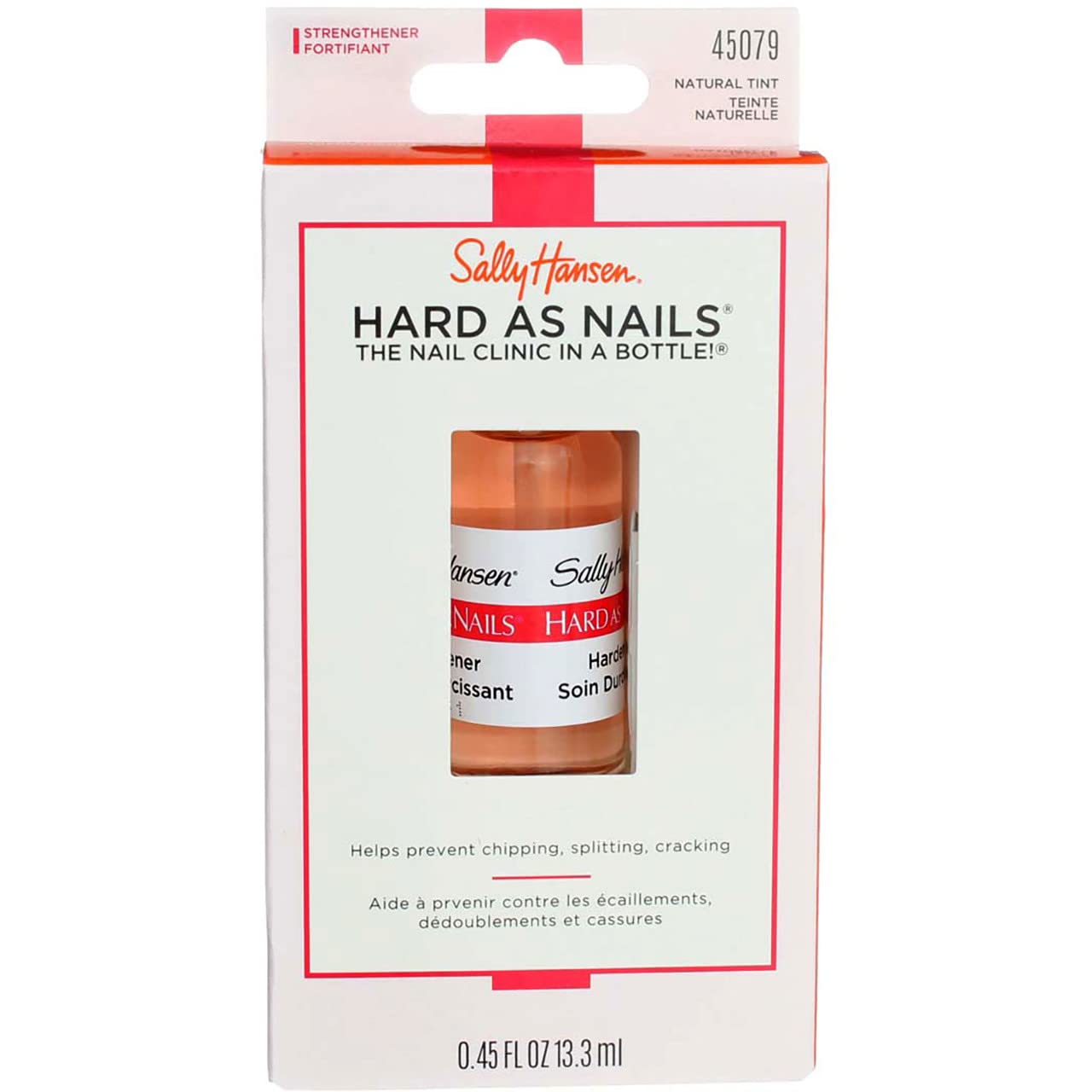 Sally Hansen Hard As Nails Natural Tint Nail Polish - 0.45 oz (3-Pack) - Strengthening & Nourishing Formula for Healthy, Shiny Nails - Perfect for Daily Use, Manicures & At-Home Nail Care