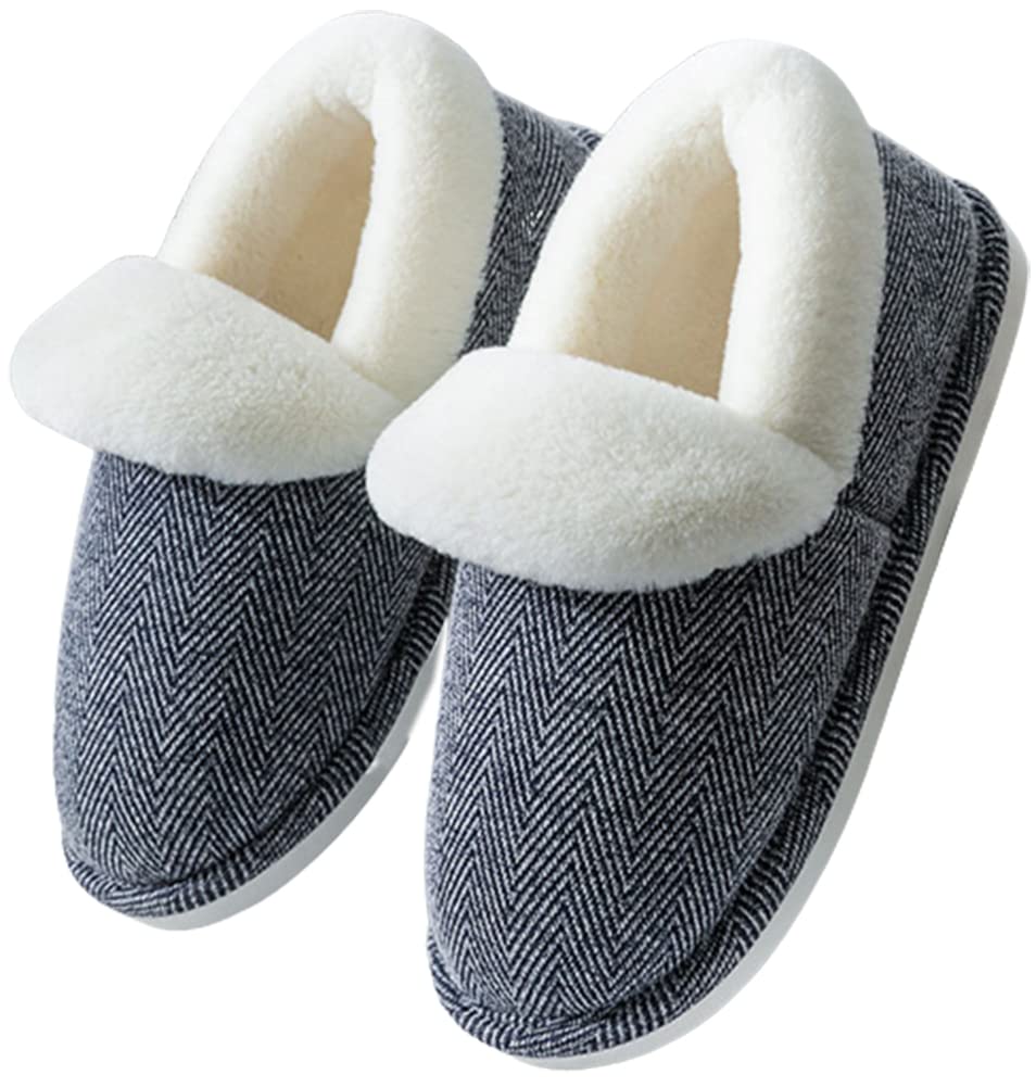 Women's Warm Fuzzy Plush Slippers - Soft Cotton Indoor/Outdoor House Shoes for Women & Girls | Cozy Home, Office, and Travel Comfort