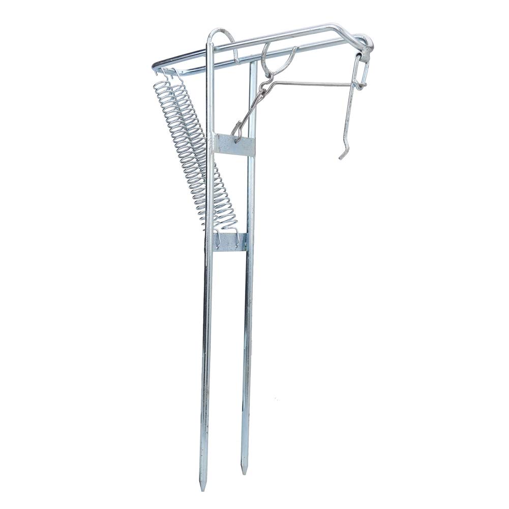 Stainless Steel Bank Fishing Rod Holder - Automatic Spring Fishing Rod Stand for Ground Fishing - Durable & Adjustable for Shoreline, Pier, and Boat Fishing