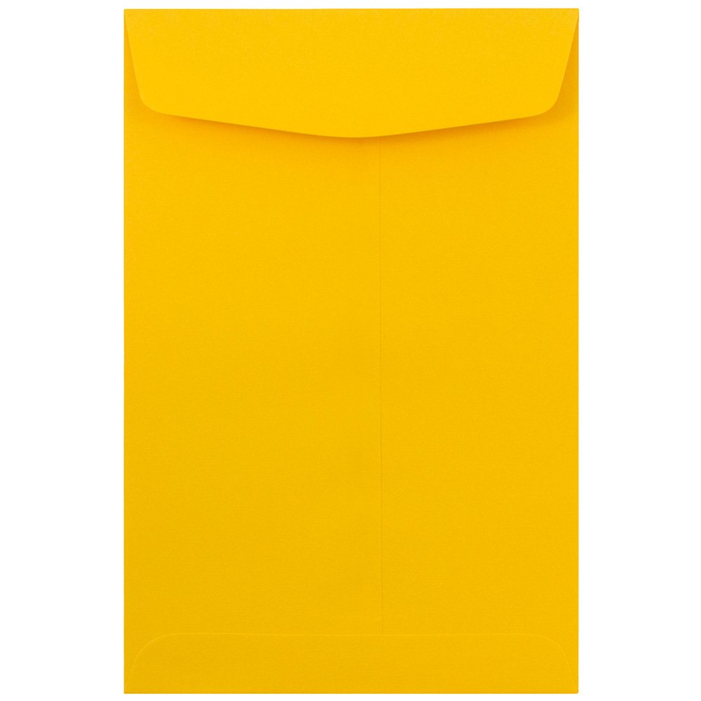 JAM PAPER 6 x 9 Open End Catalog Premium Envelopes - Sunflower Yellow - Bulk 500/Box - Perfect for Business Mailings, Invoices & Marketing Materials