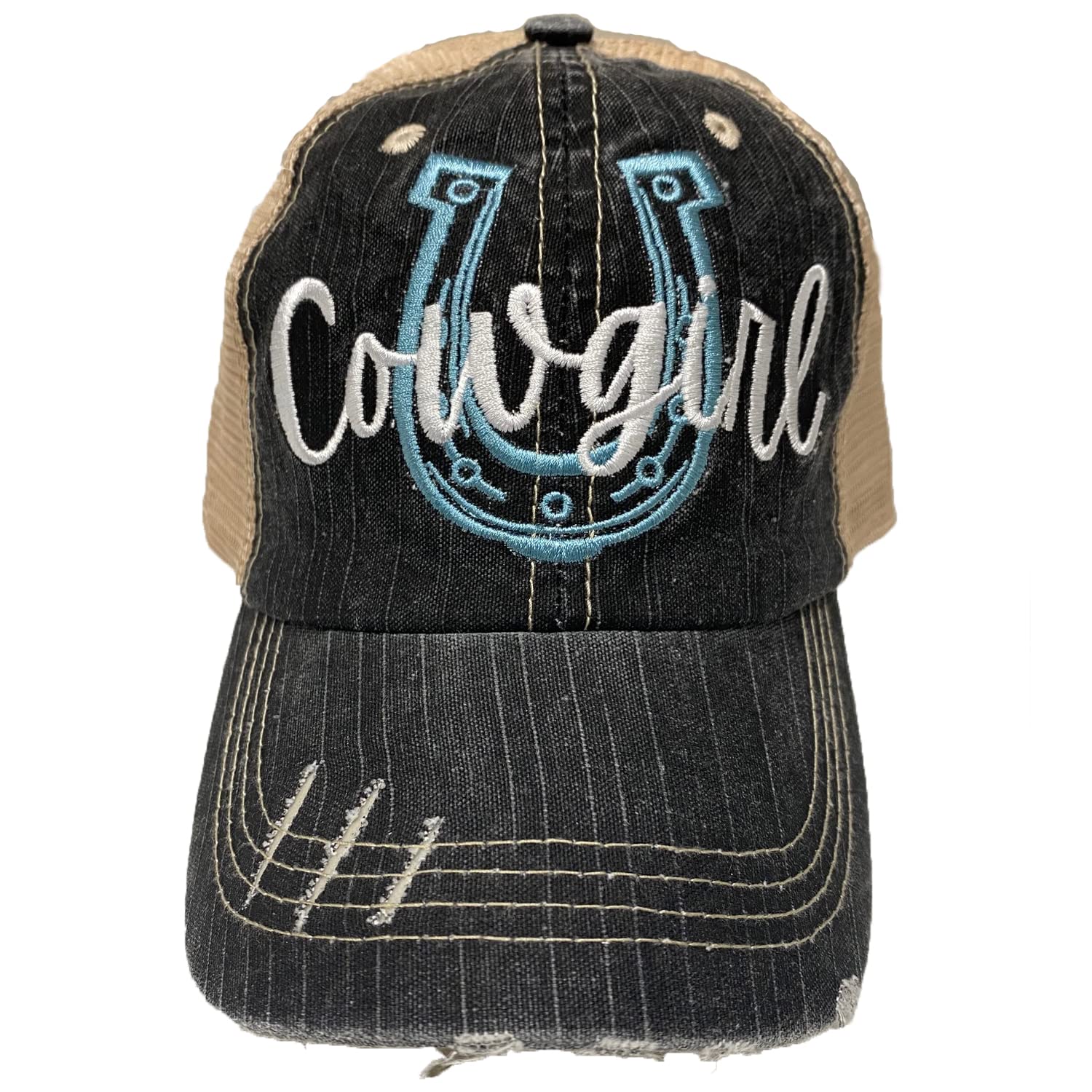 May & Gray Women's Distressed Cowgirl Baseball Cap - Western Style Fashion Hat for Women - Perfect for Rodeo, Country Music Concerts & Outdoor Adventures