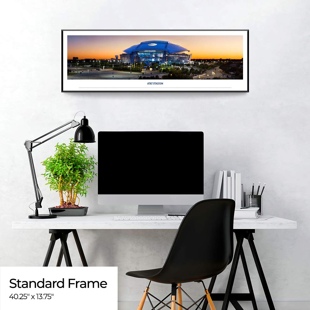 AT&T Stadium Panoramic Wall Art - Stunning Football Stadium Poster & Home Decor by Blakeway Panoramas | Perfect for Sports Fans, Game Room, Office & Man Cave Decor