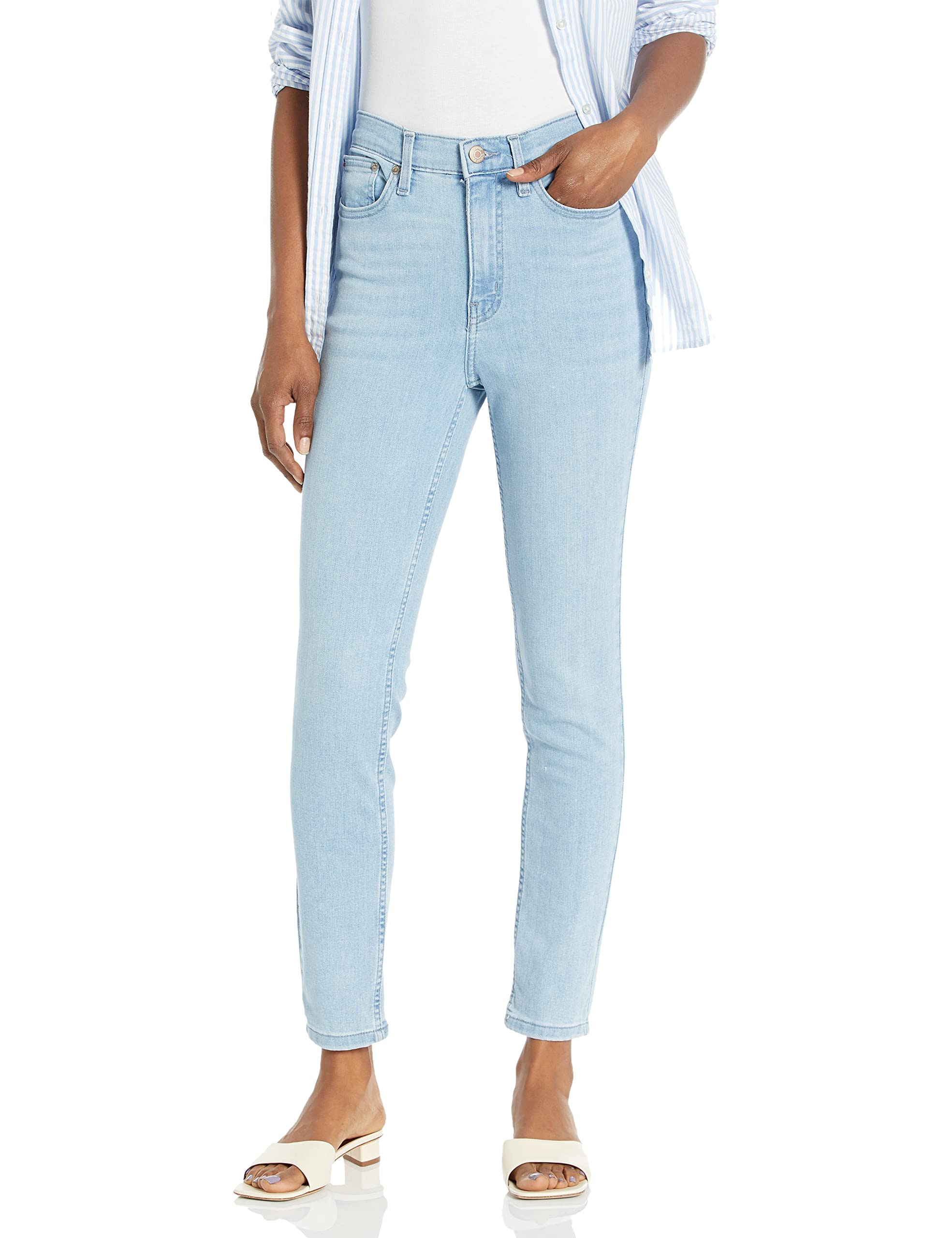 Calvin Klein Women's High Rise Slim Crop Denim Jeans - Stylish & Comfortable for Casual Wear, Work & Night Out