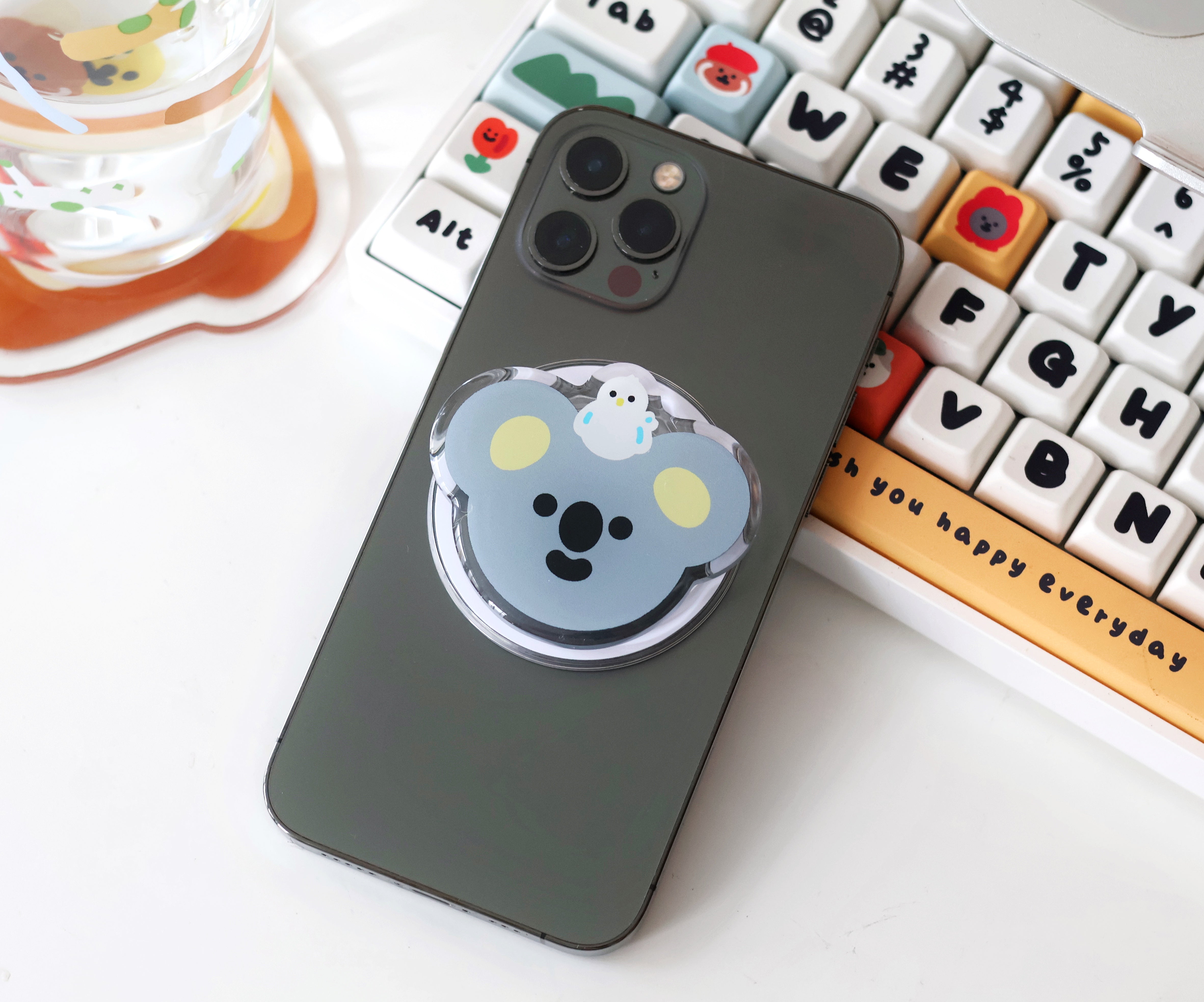 Kala Koala Spring-Themed Phone Grip - Cute Animal Phone Holder for iPhone & Samsung - Perfect for Outdoor Activities & Travel