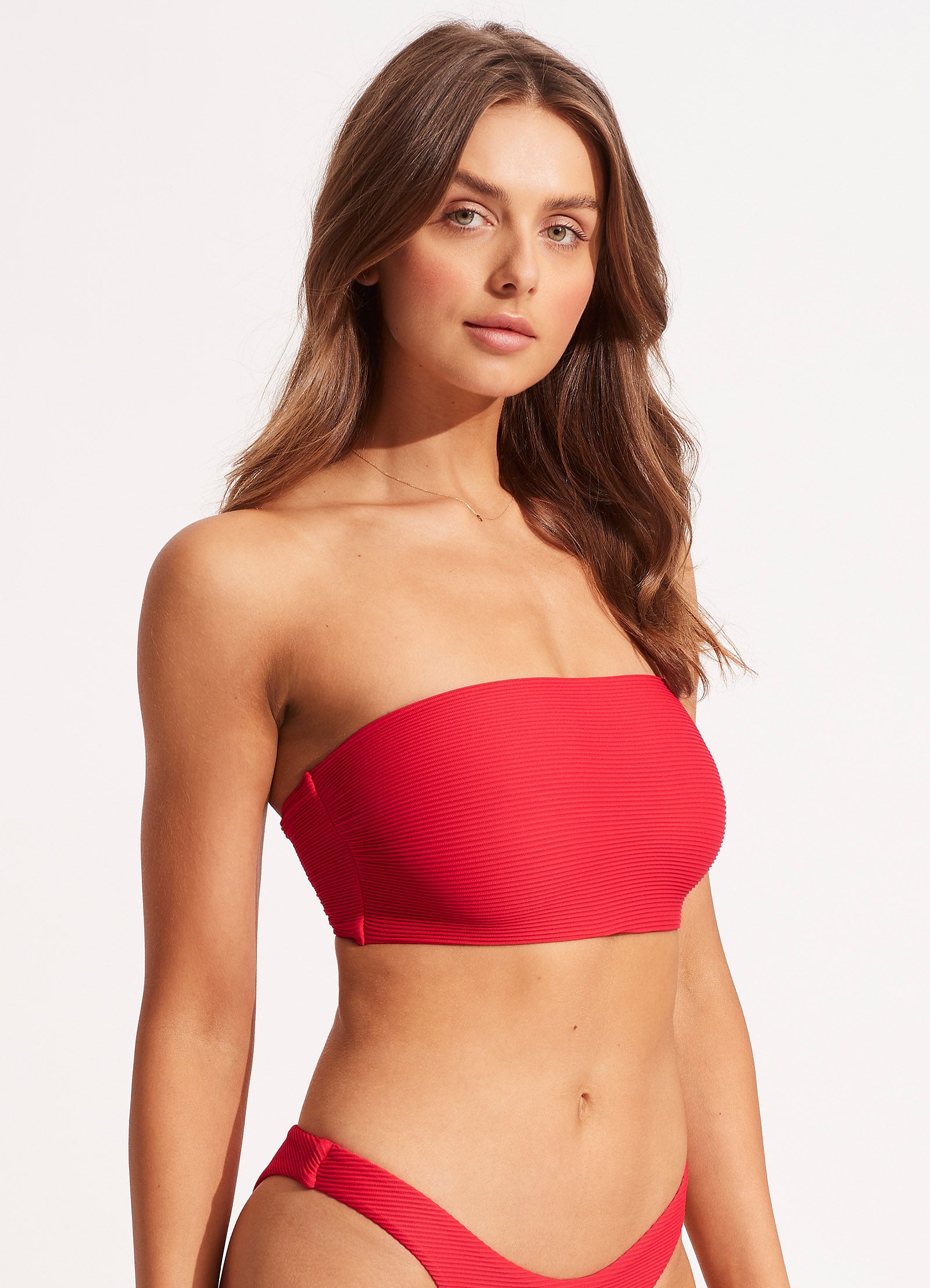 Essentials Tube Top for Women - Stretchy & Comfortable Chilli Red Sleeveless Crop Top | Perfect for Summer, Beach, and Casual Outfits