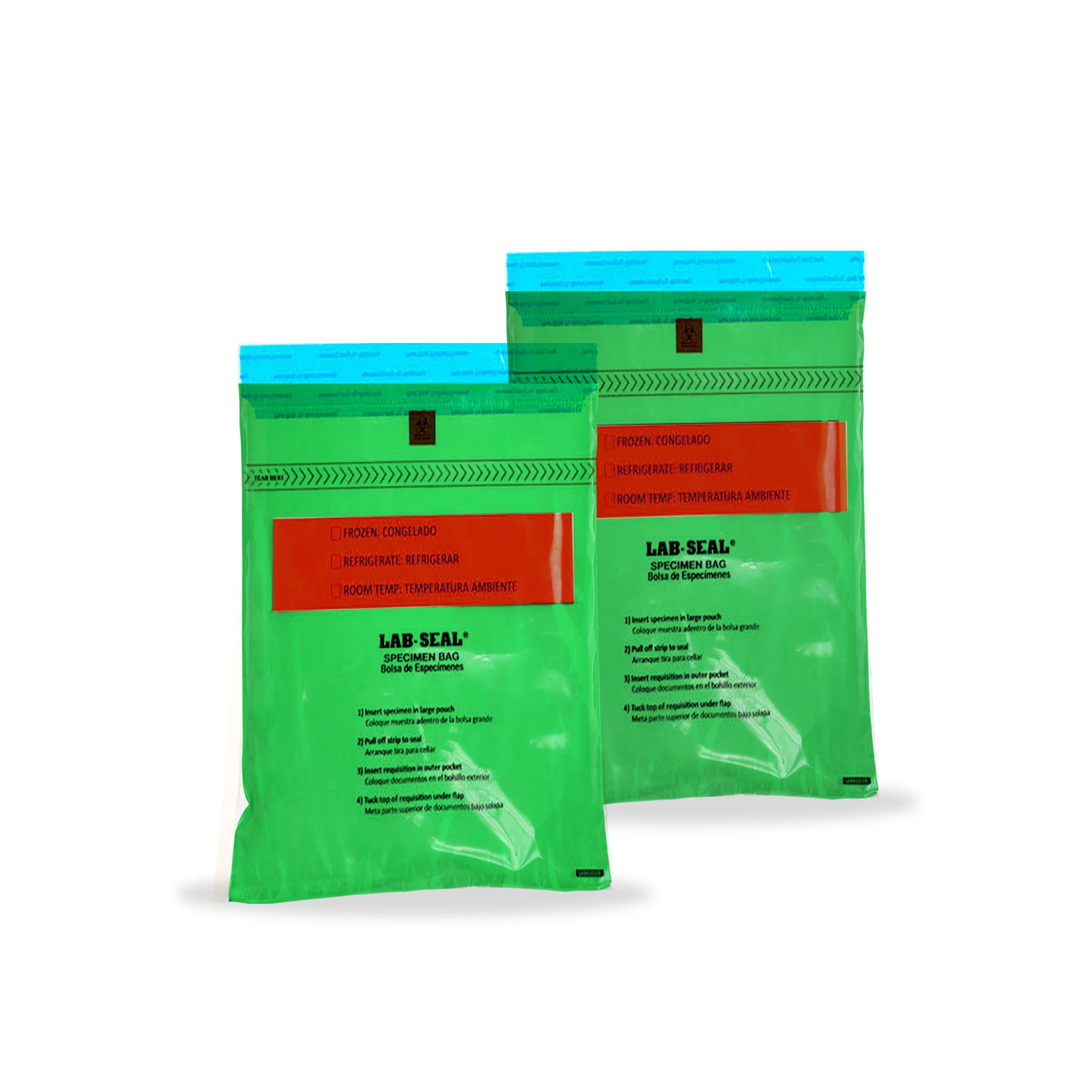 1000 Pack Tamper-Evident Specimen Bags 6x10 Inches - Green Polyethylene Medical Bags with Pull Tab Adhesive Closure & Removable Biohazard Symbol (1.80 mil Thick) - Ideal for Healthcare, Laboratory Specimen Collection, and Biohazard Waste Disposal