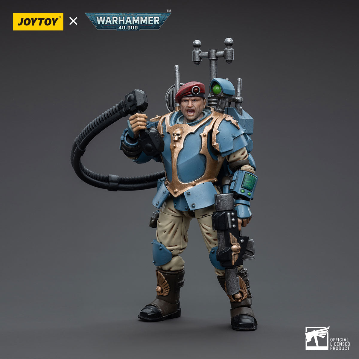 1/18 JOYTOY 3.75-inch Astra Militarum Tempestus Scions Command Squad Action Figure - 55th Kappic Eagles Set (5pcs) - Perfect for Warhammer 40K Collectors, Tabletop Gaming & Display