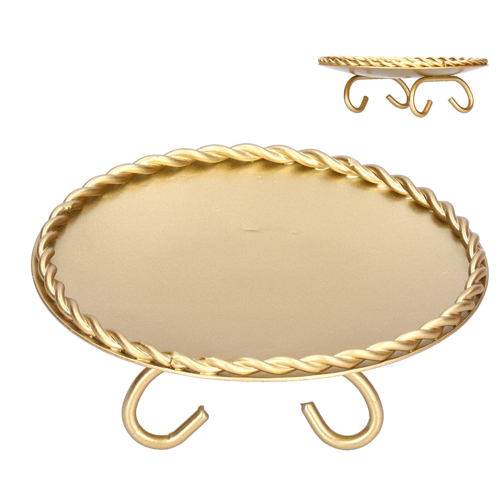 FIYO Geometric Jewelry Storage Tray - Gold Jewelry Organizer Box for Necklaces, Rings & Earrings | Desktop Jewelry Display & Home Decor Accessory | Perfect for Bedroom Vanity, Dresser Top & Gift Wrapping