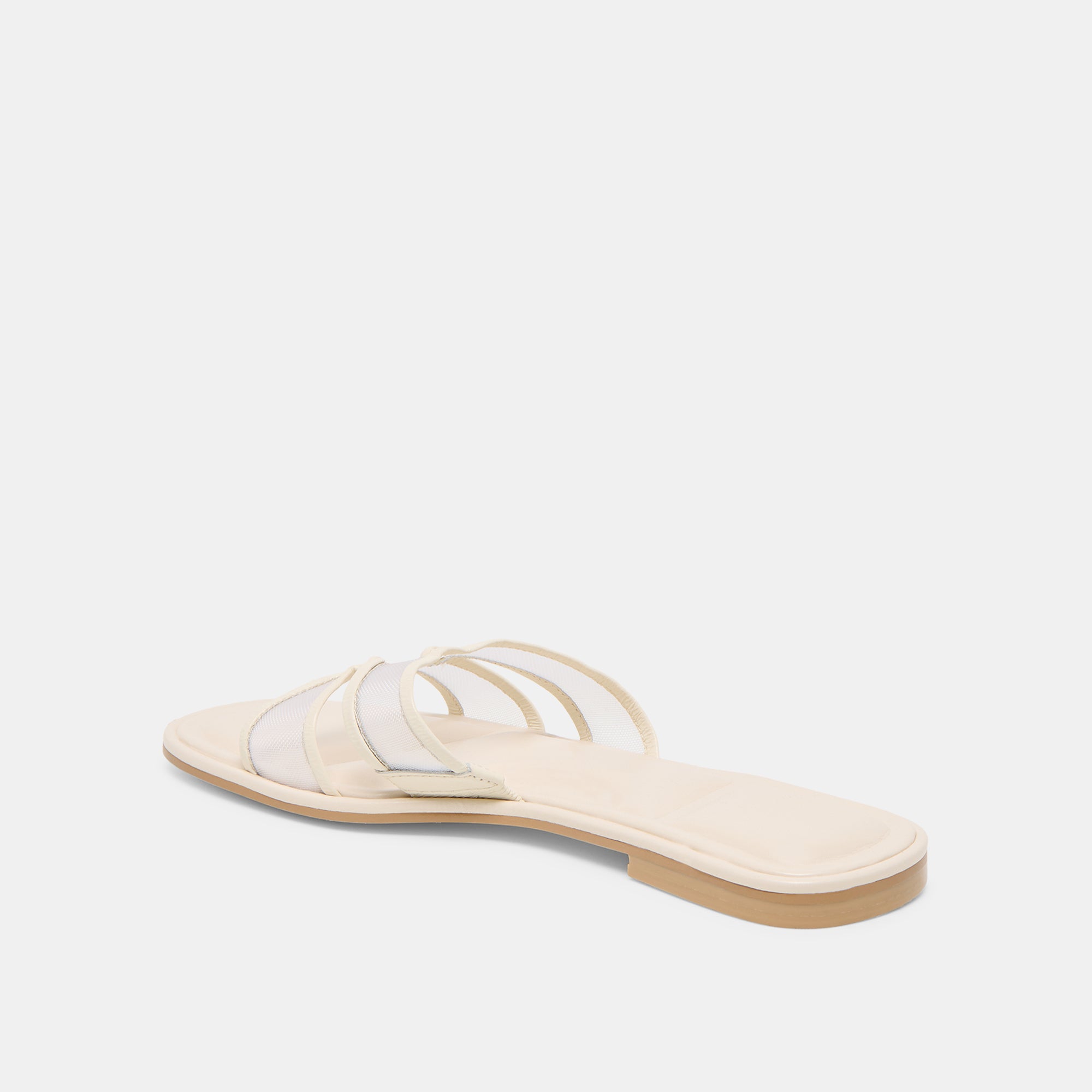FLORI Women's Off-White Mesh Sandals - Breathable Comfortable Summer Beach Walking Shoes for Vacation, Poolside & Casual Outings