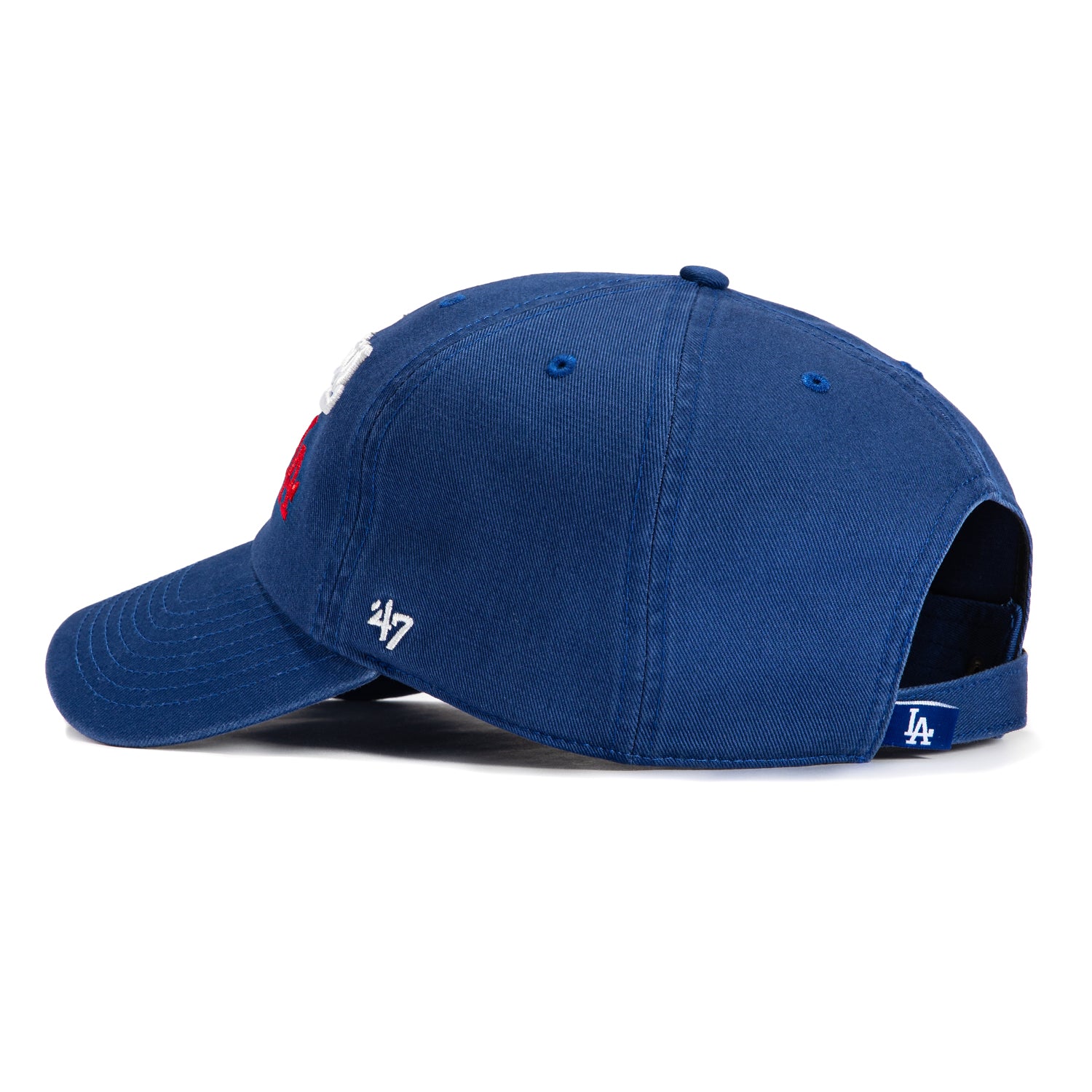 47 Brand Los Angeles Dodgers Script Cleanup Adjustable Baseball Cap - Royal Blue - Adjustable Snapback Hat for Men & Women - Perfect for Baseball Games, Streetwear & Casual Outfits
