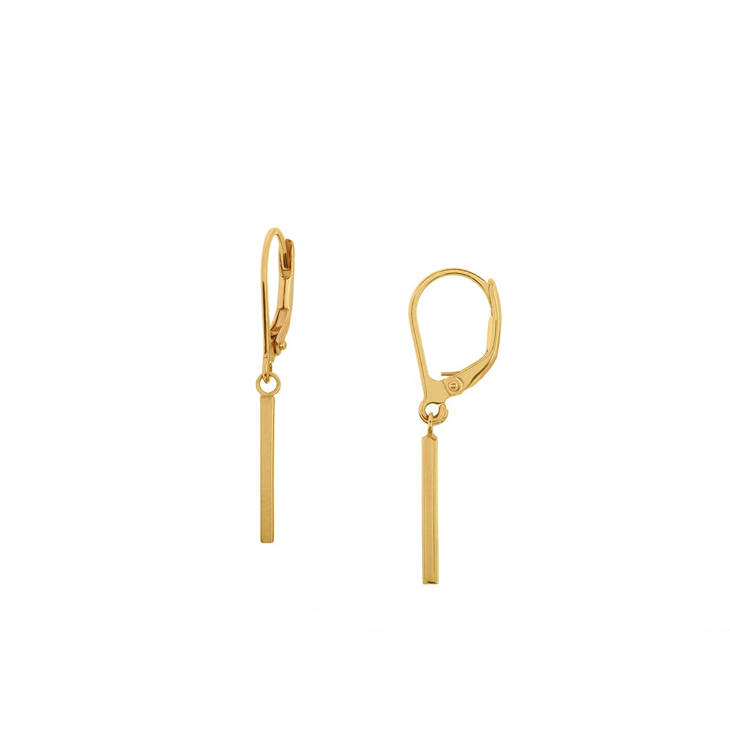 14K Rose Gold, White Gold & Yellow Gold High Polish Dangle Earrings - Staple & Leverback Earrings for Women | Elegant Jewelry Gift for Birthday, Anniversary & Special Occasions