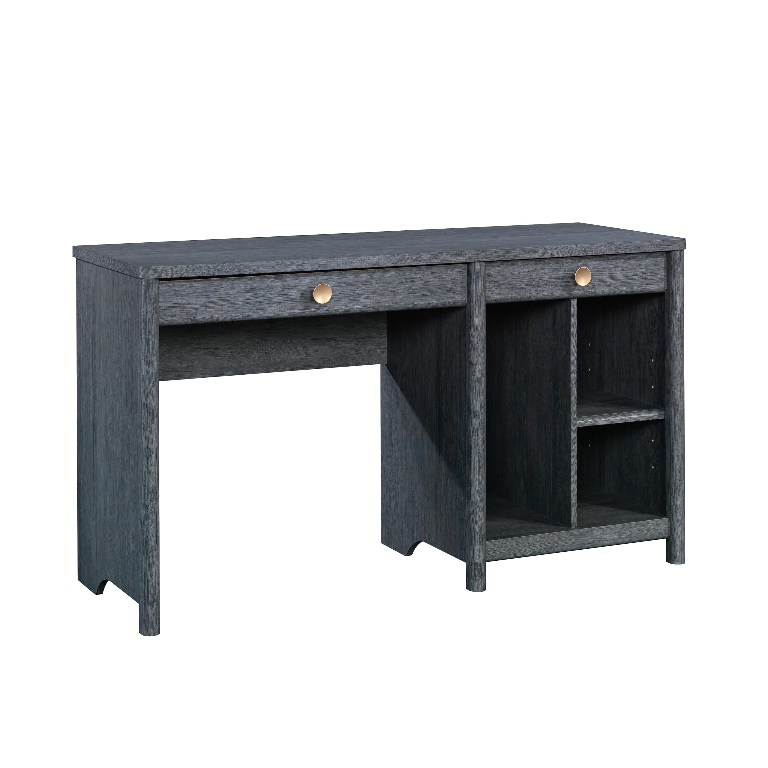 Sauder Dover Edge Home Office Computer Desk - Denim Oak Finish - Modern Writing Desk for Small Spaces, Work from Home & Study