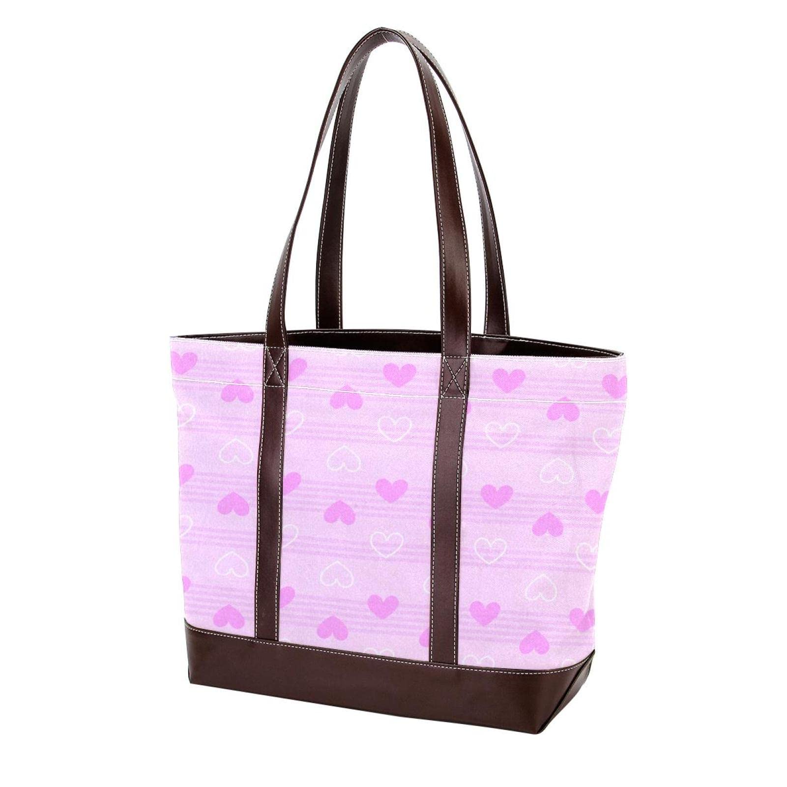 Stylish Thai Floral Print Large Tote Bag for Women - Durable Leather & Canvas Shoulder Bag, Top Handle Satchel Purse - Perfect for Work, Travel & Shopping