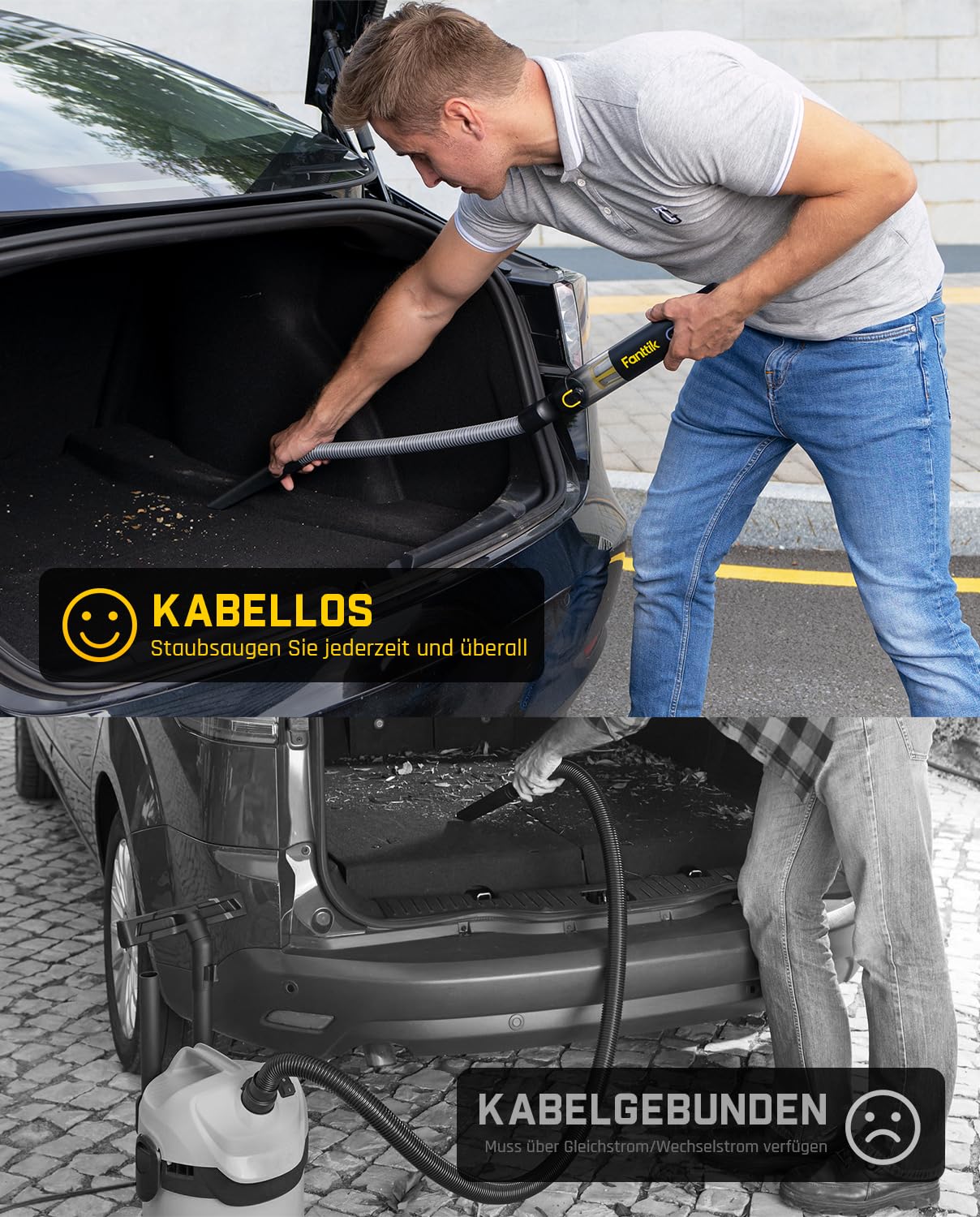 Fanttik Slim V8 Apex Cordless Car Vacuum Cleaner - 19000Pa/45AW Powerful Suction, 4-in-1 Portable Handheld Vacuum with RobustClean™ Technology - Perfect for Car Detailing, Office Desks, Keyboards & Home Cleaning